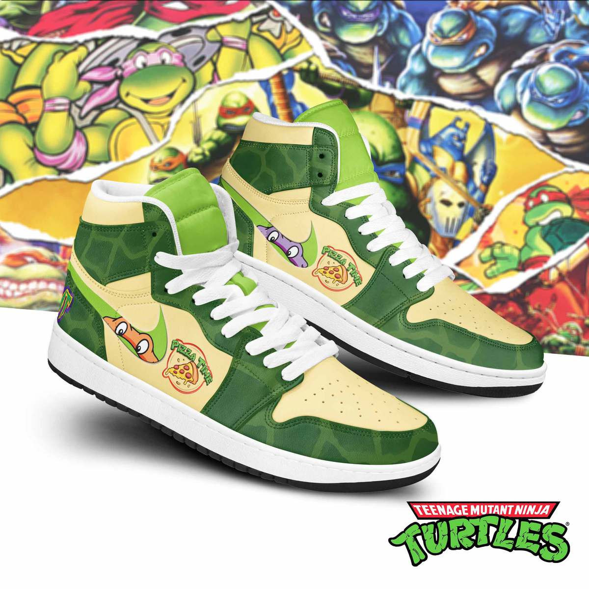 JWFancy Teenage Mutant Ninja Turtles AJ1 High Sneakers Shoes For Men And Women
