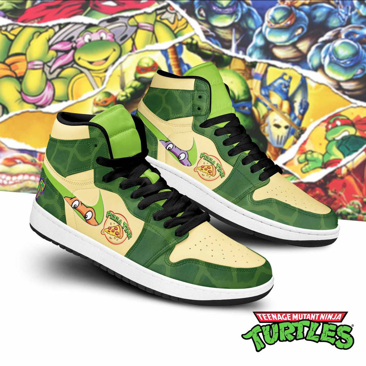 JWFancy Teenage Mutant Ninja Turtles AJ1 High Sneakers Shoes For Men And Women