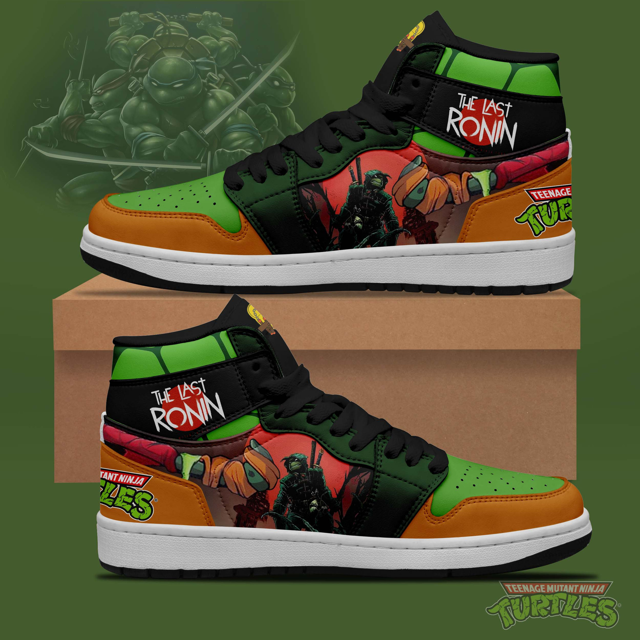 JWFancy Teenage Mutant Ninja Turtles AJ1 High Sneakers Shoes For Men And Women