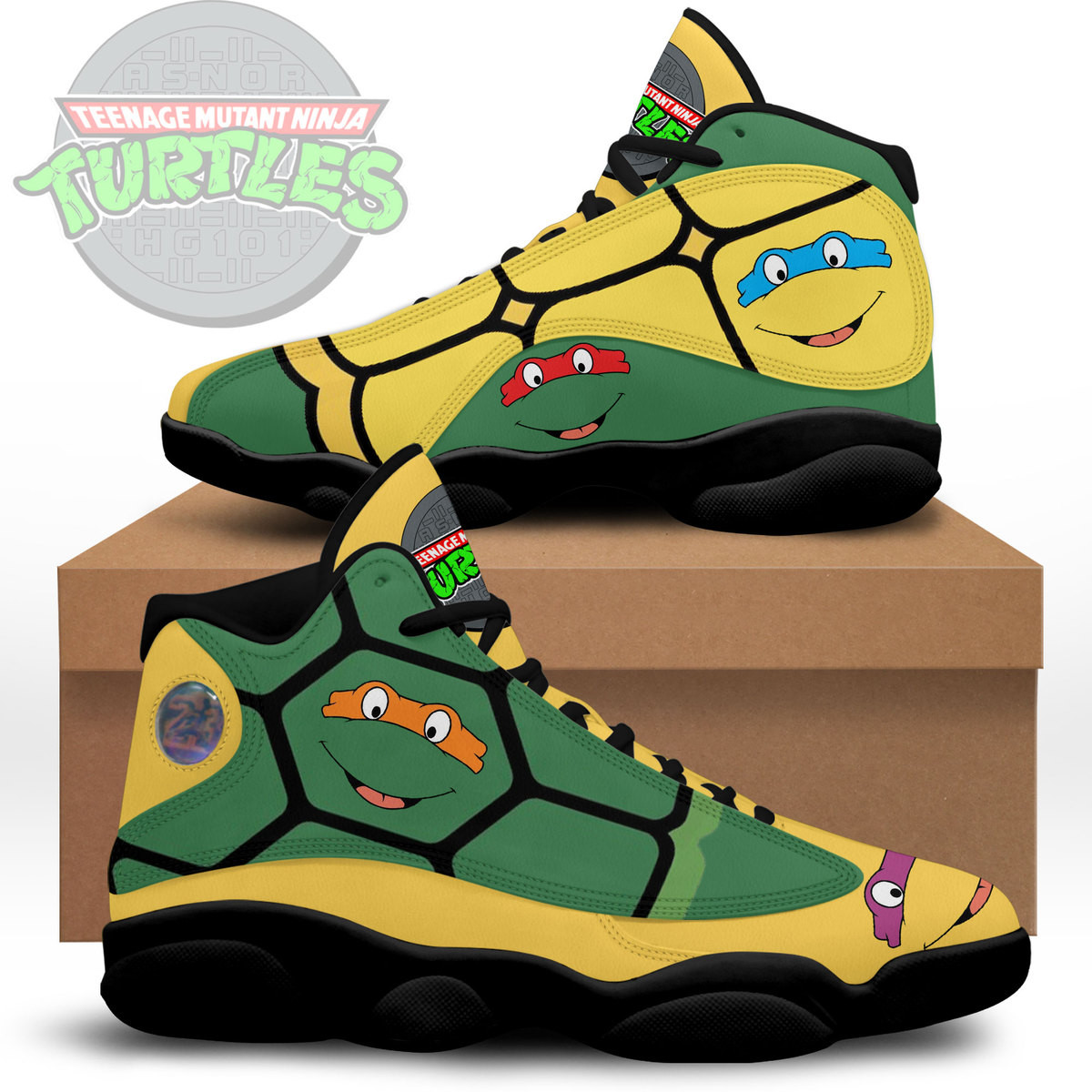 JWFancy Teenage Mutant Ninja Turtles AJ13 Sneakers Shoes For Men And Women