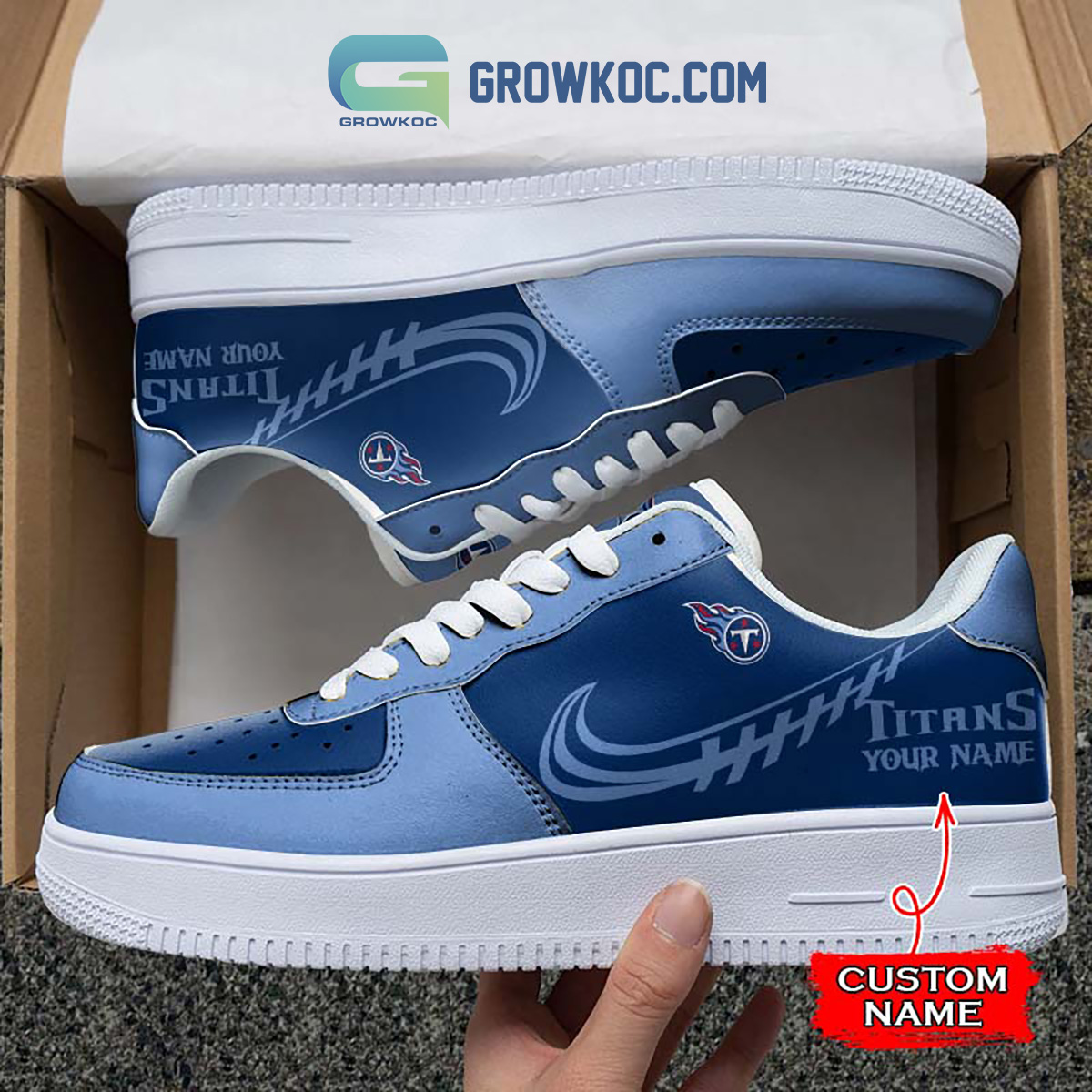 JWFancy Tennessee Titans Air Low-Top Sneakers Shoes For Men And Women