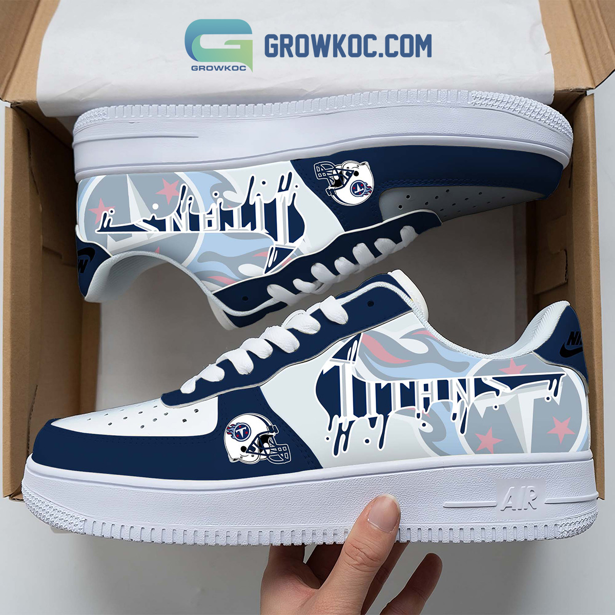 JWFancy Tennessee Titans Air Low-Top Sneakers Shoes For Men And Women