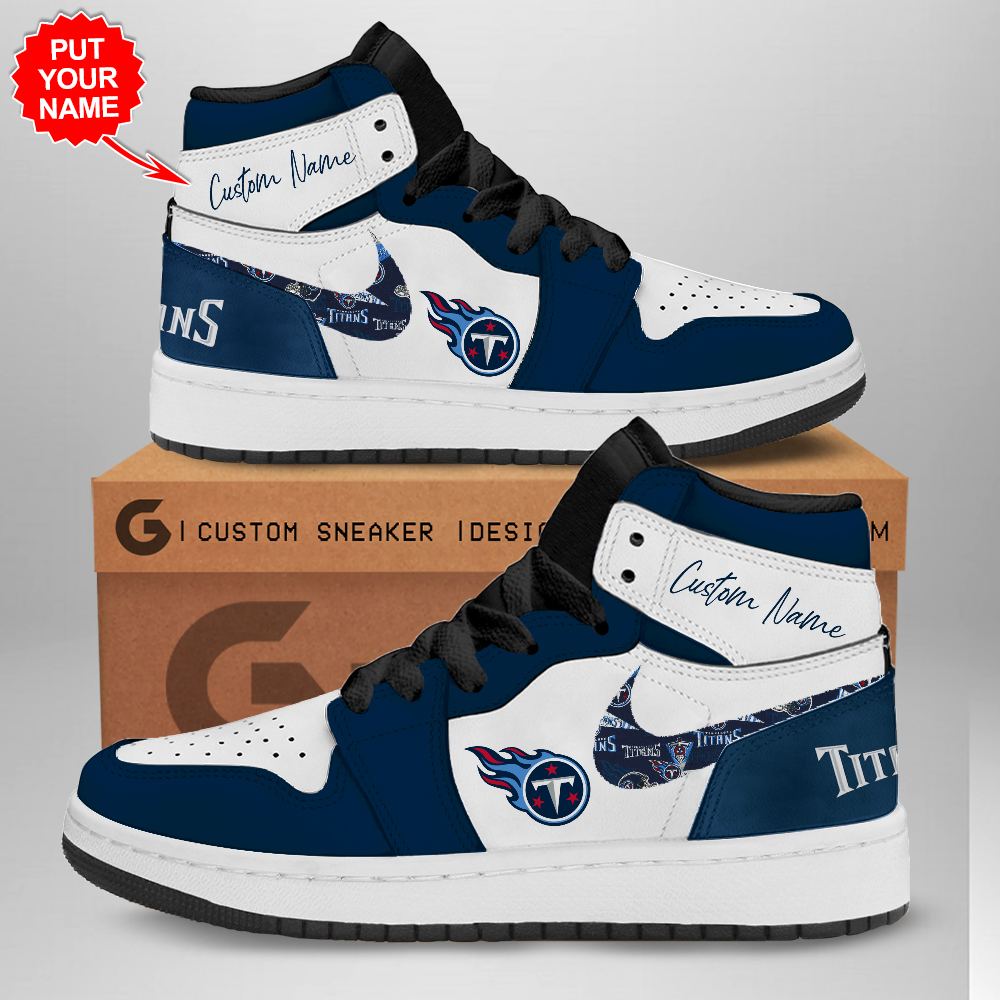 JWFancy Tennessee Titans AJ1 High Sneakers Shoes For Men And Women