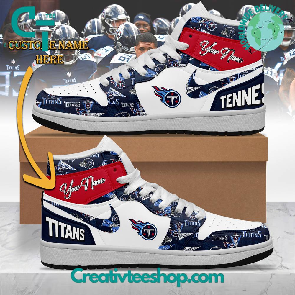 JWFancy Tennessee Titans AJ1 High Sneakers Shoes For Men And Women