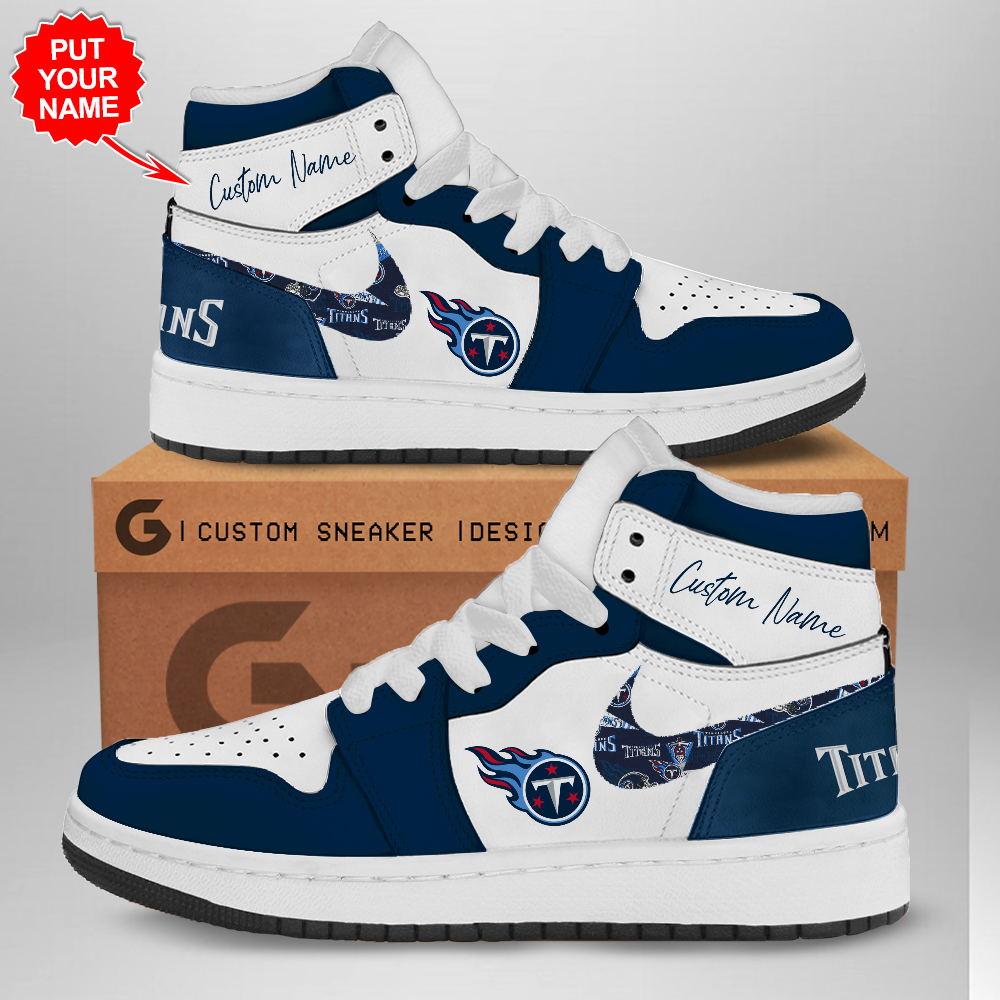 JWFancy Tennessee Titans AJ1 High Sneakers Shoes For Men And Women
