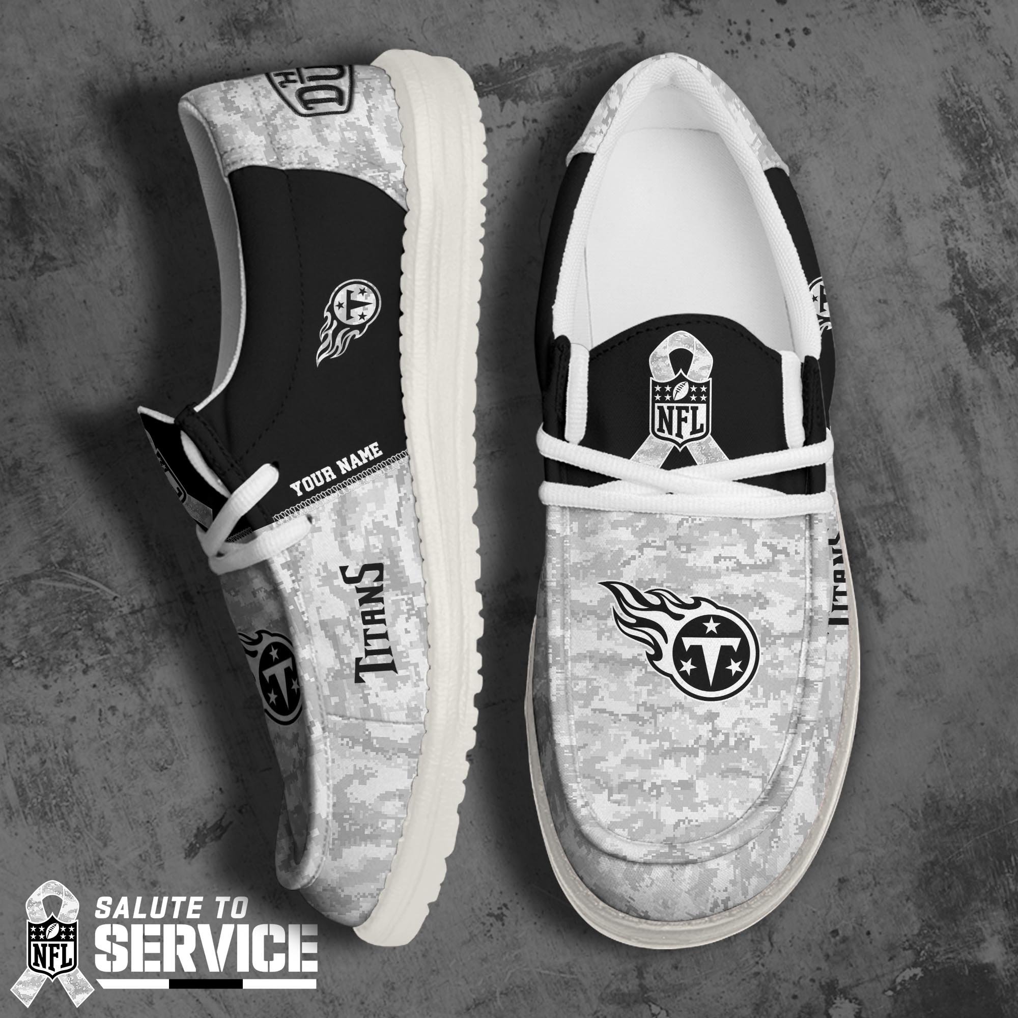 JWFancy Tennessee Titans Hey Dude Shoes Wally Men's Lace Up Loafers Comfortable For Men And Women
