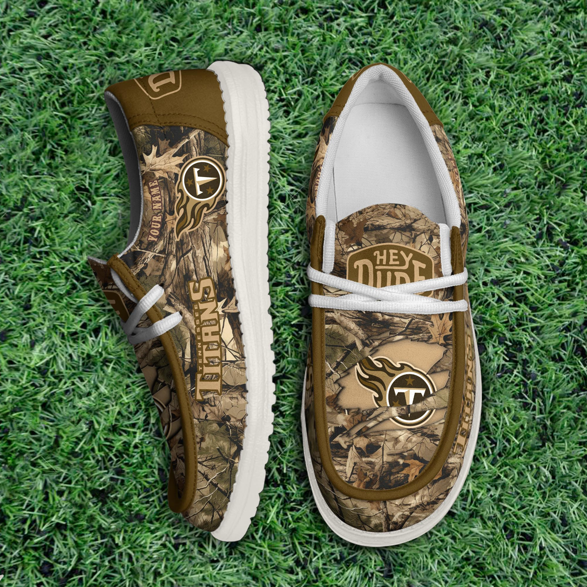 JWFancy Tennessee Titans Hey Dude Shoes Wally Men's Lace Up Loafers Comfortable For Men And Women