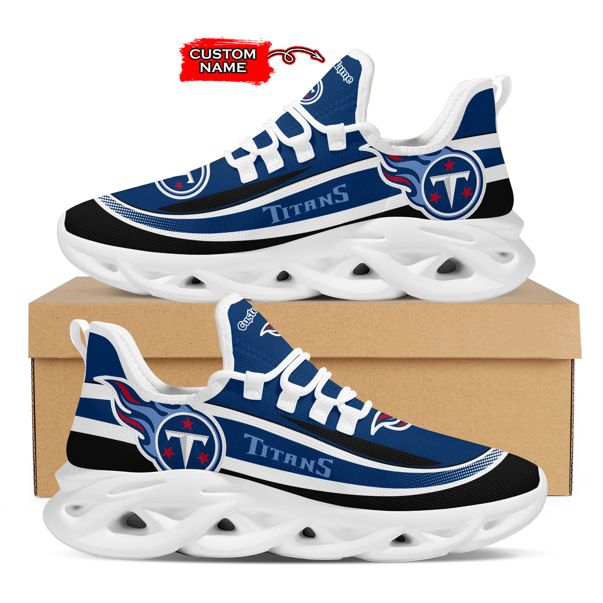 JWFancy Tennessee Titans Max Soul Shoes Sneakers For Men And Women