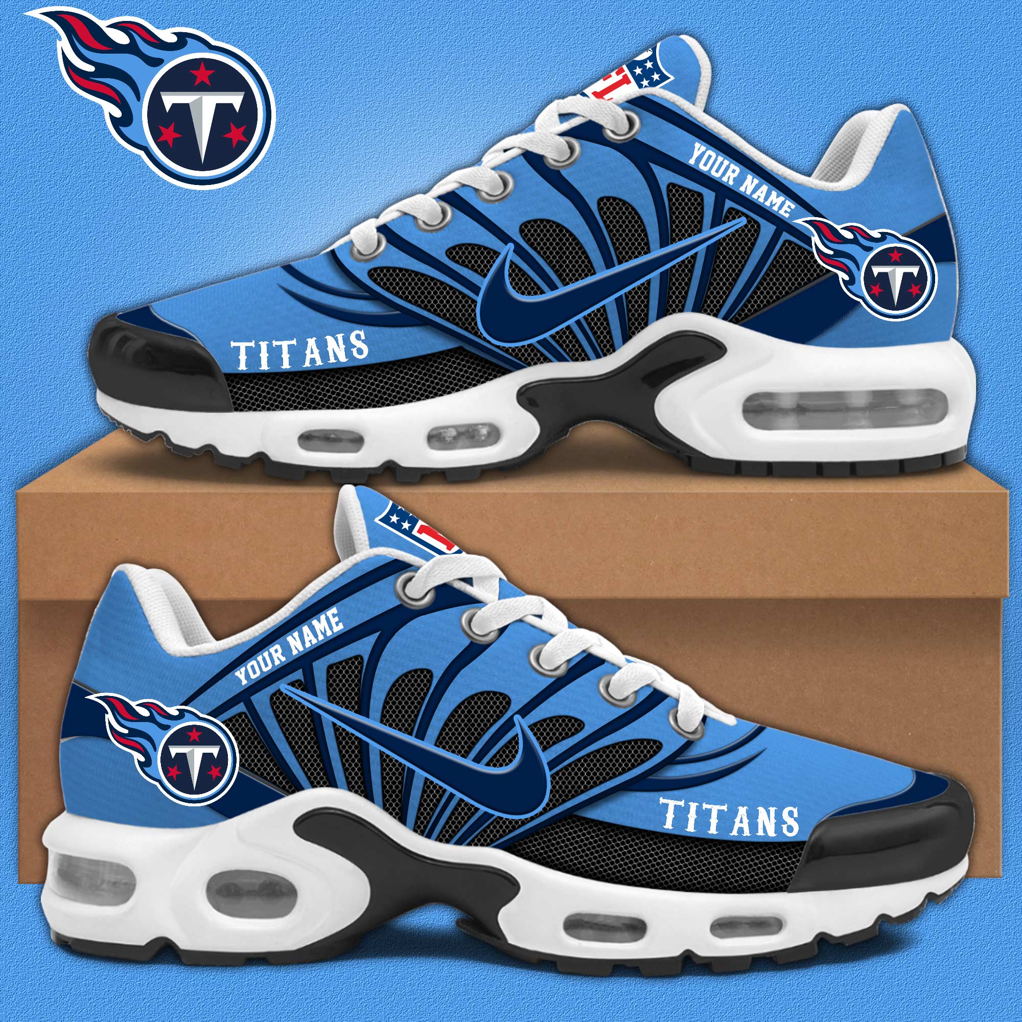 JWFancy Tennessee Titans TN Shoes Sneakers For Men And Women