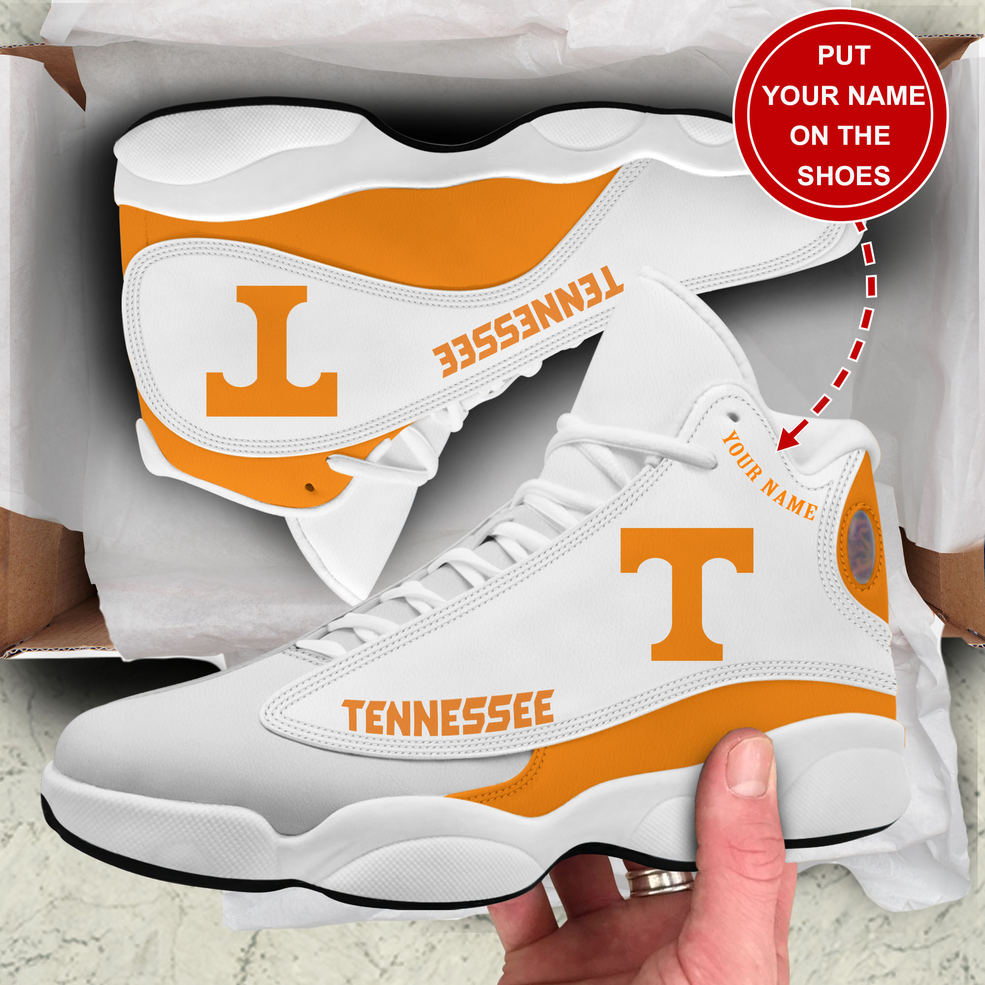 JWFancy Tennessee Volunteers AJ13 Sneakers Shoes For Men And Women
