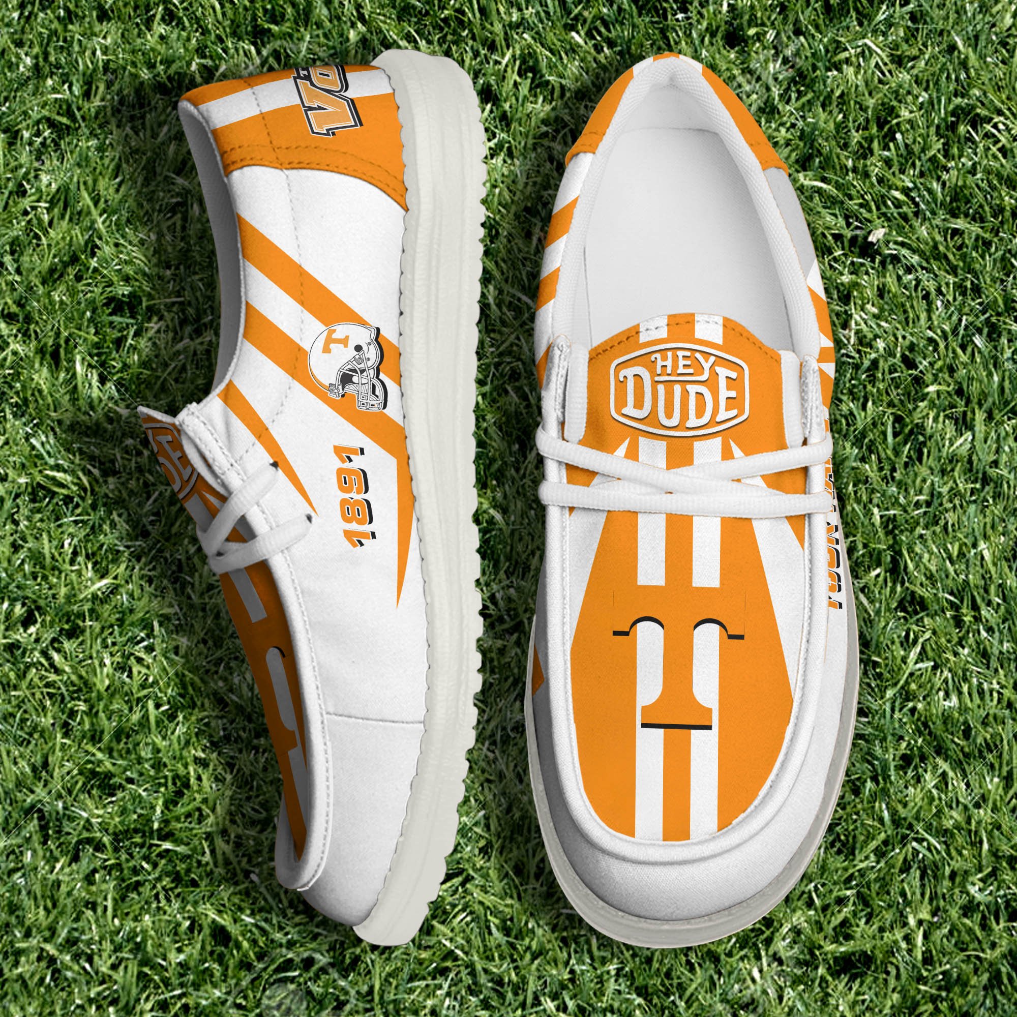 JWFancy Tennessee Volunteers Hey Dude Shoes Wally Men's Lace Up Loafers Comfortable For Men And Women
