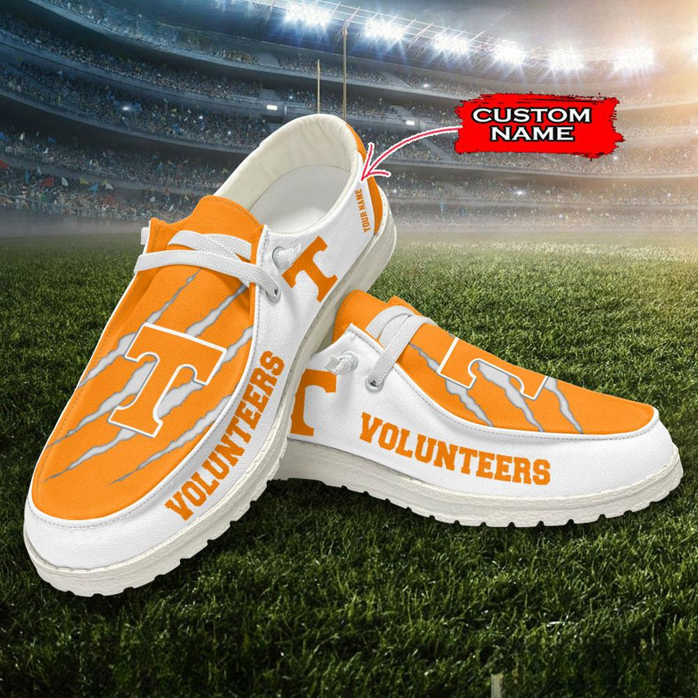 JWFancy Tennessee Volunteers Hey Dude Shoes Wally Men's Lace Up Loafers Comfortable For Men And Women