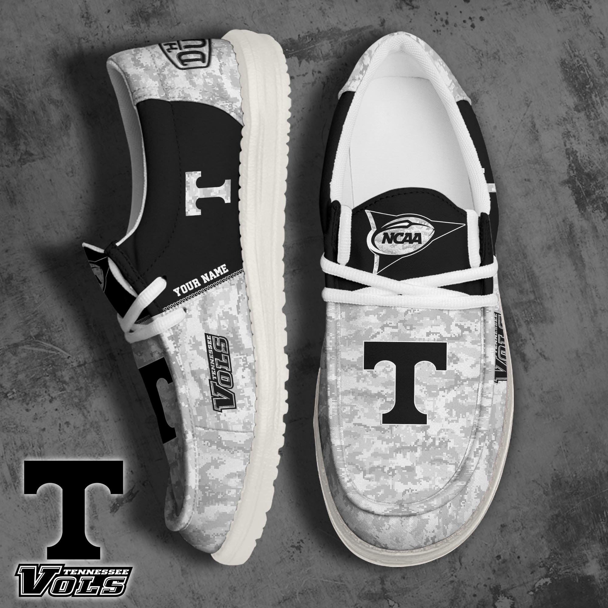 JWFancy Tennessee Volunteers Hey Dude Shoes Wally Men's Lace Up Loafers Comfortable For Men And Women