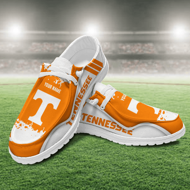 JWFancy Tennessee Volunteers Hey Dude Shoes Wally Men's Lace Up Loafers Comfortable For Men And Women