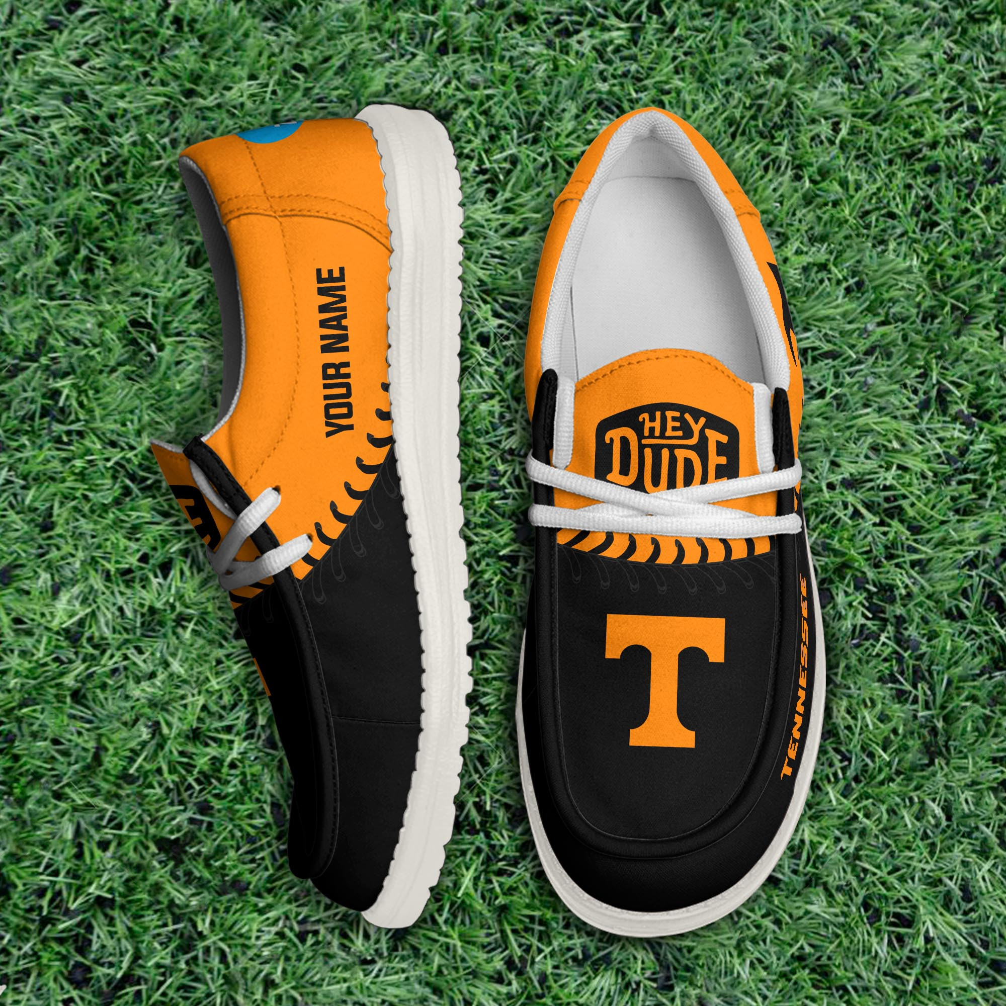 JWFancy Tennessee Volunteers Hey Dude Shoes Wally Men's Lace Up Loafers Comfortable For Men And Women
