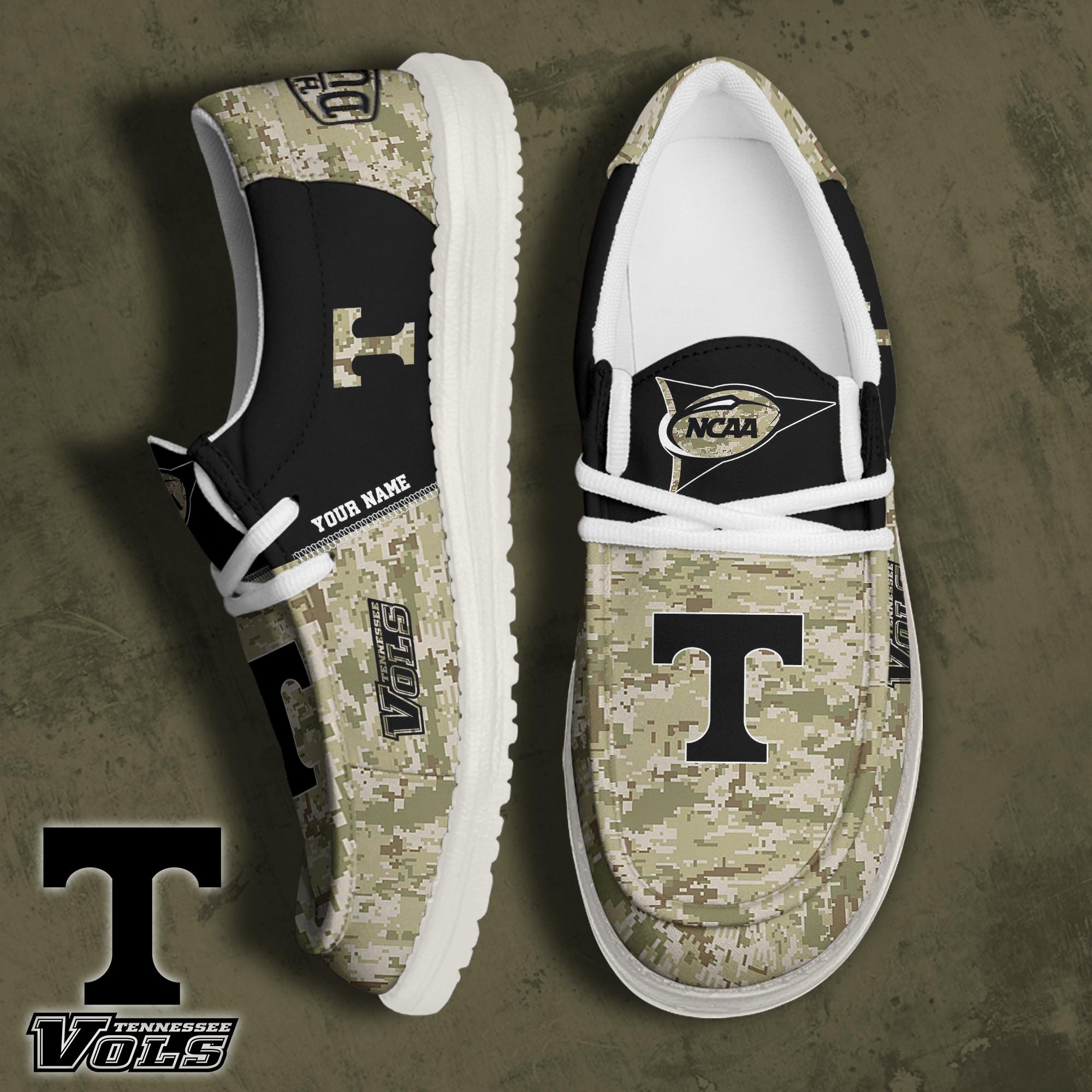 JWFancy Tennessee Volunteers Hey Dude Shoes Wally Men's Lace Up Loafers Comfortable For Men And Women