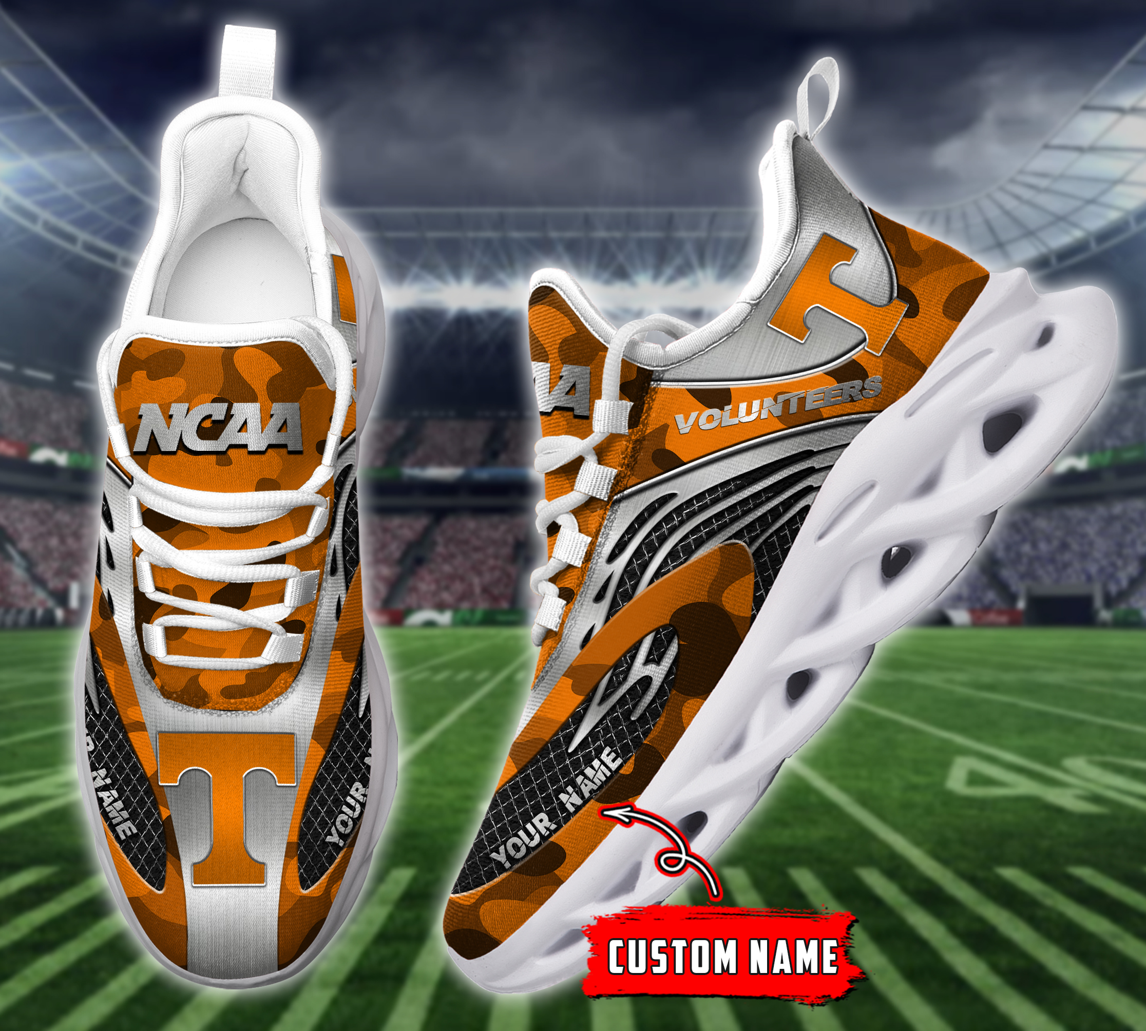 JWFancy Tennessee Volunteers NCAA Max Soul Shoes Sneakers For Men And Women