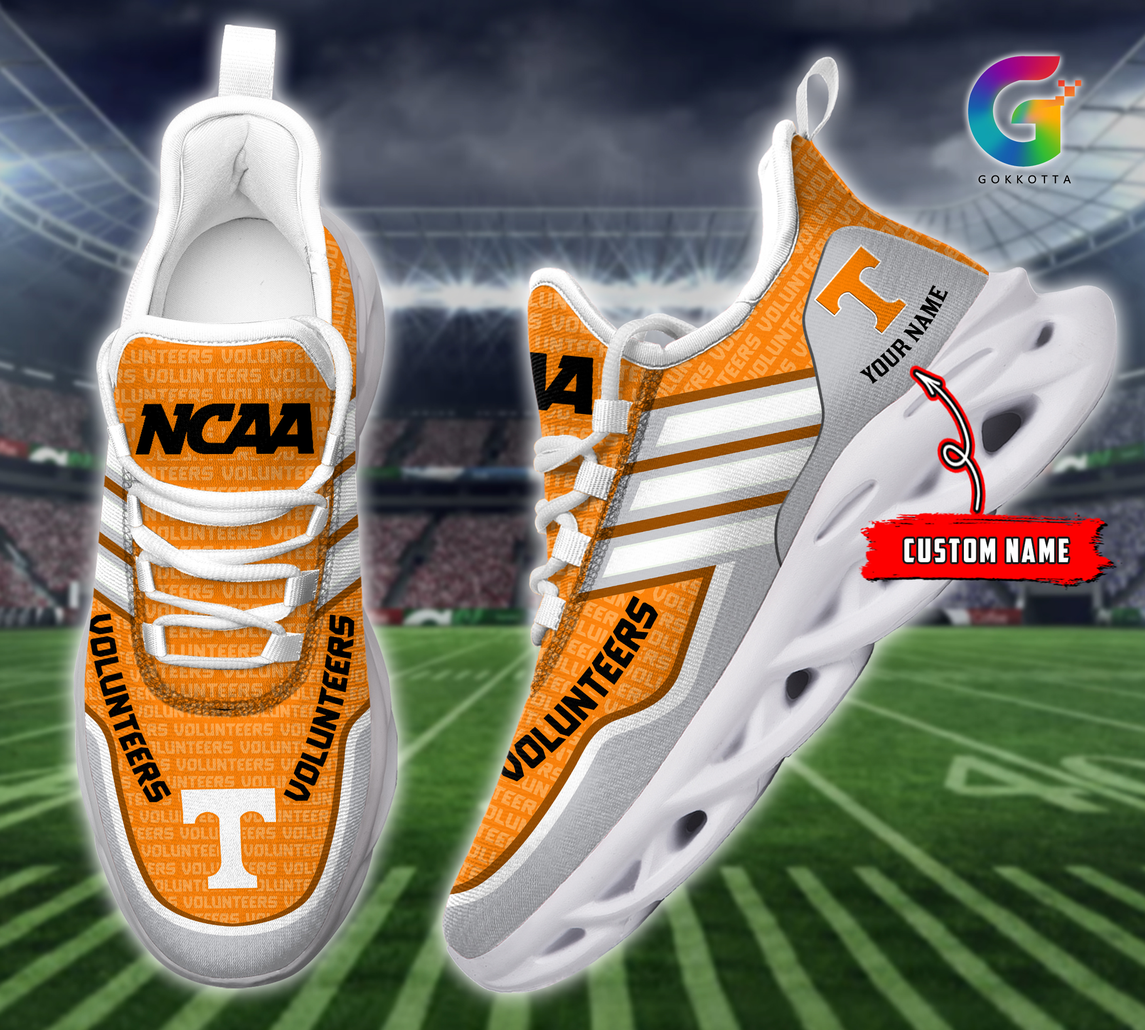 JWFancy Tennessee Volunteers NCAA Max Soul Shoes Sneakers For Men And Women