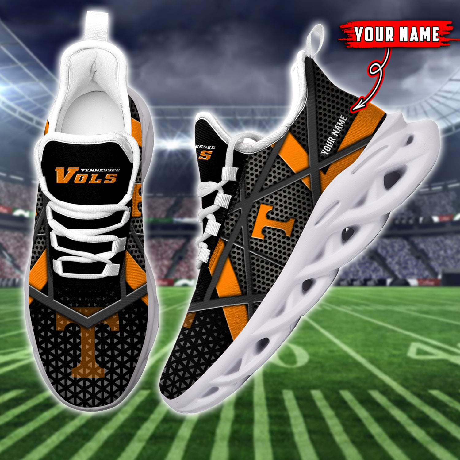 JWFancy Tennessee Volunteers NCAA Max Soul Shoes Sneakers For Men And Women