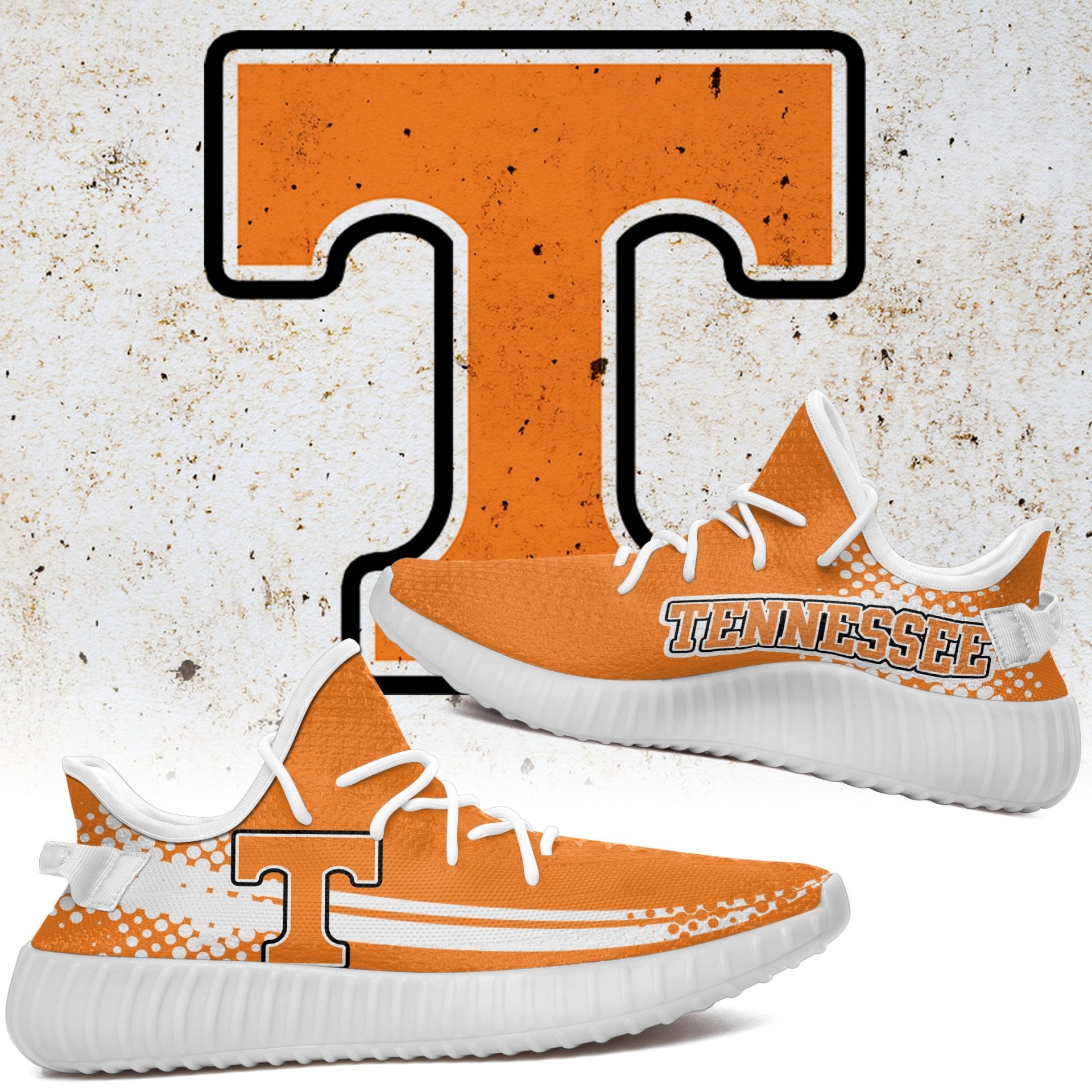 JWFancy Tennessee Volunteers Yeezy Boost Shoes For Men And Women