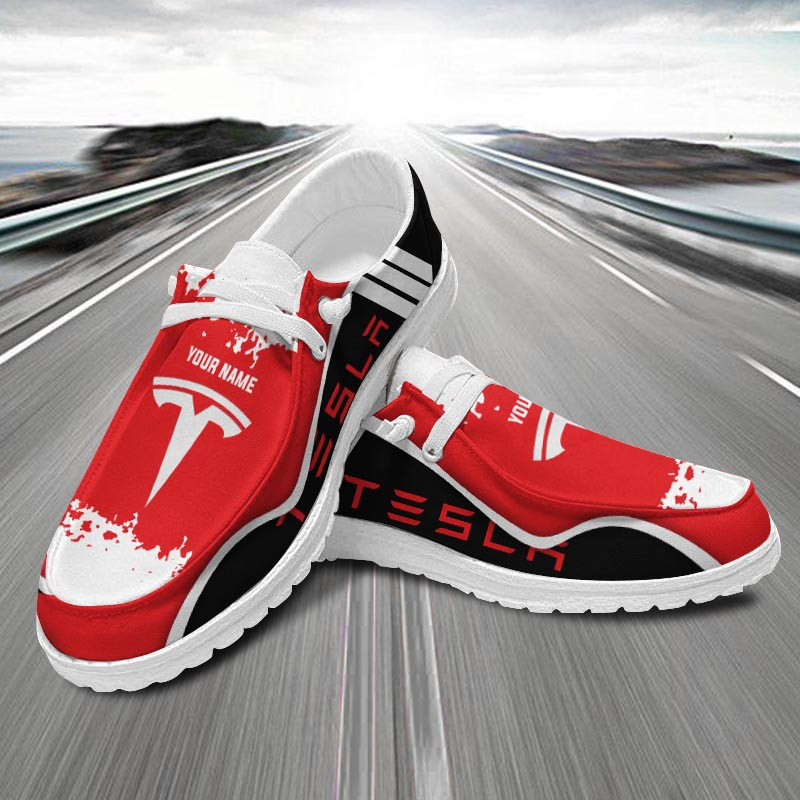 JWFancy Teslas Hey Dude Shoes Wally Men's Lace Up Loafers Comfortable For Men And Women