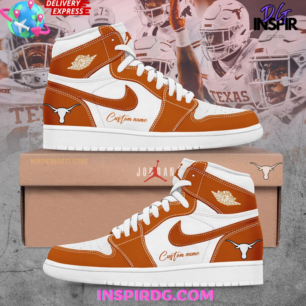 JWFancy Texas Longhorns AJ1 High Sneakers Shoes For Men And Women