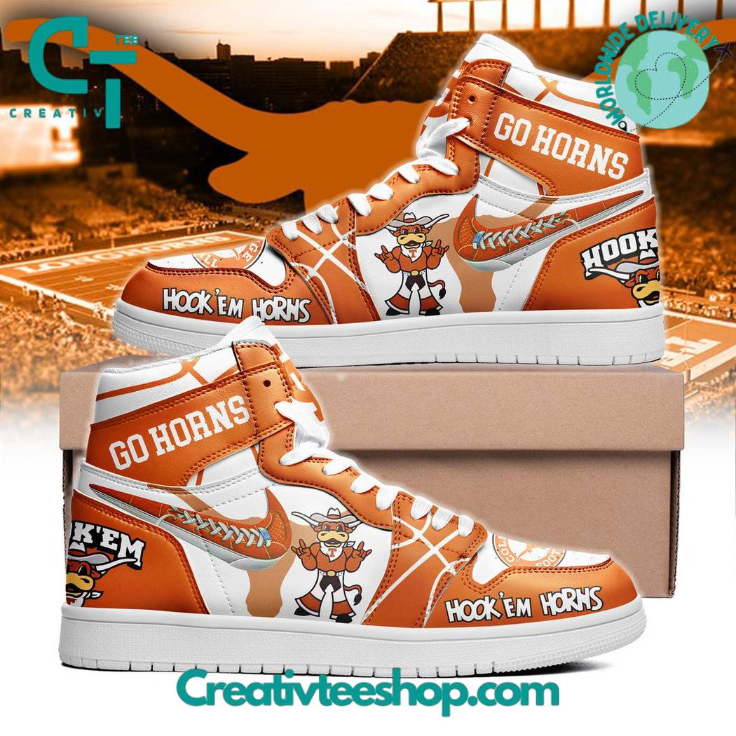 JWFancy Texas Longhorns AJ1 High Sneakers Shoes For Men And Women
