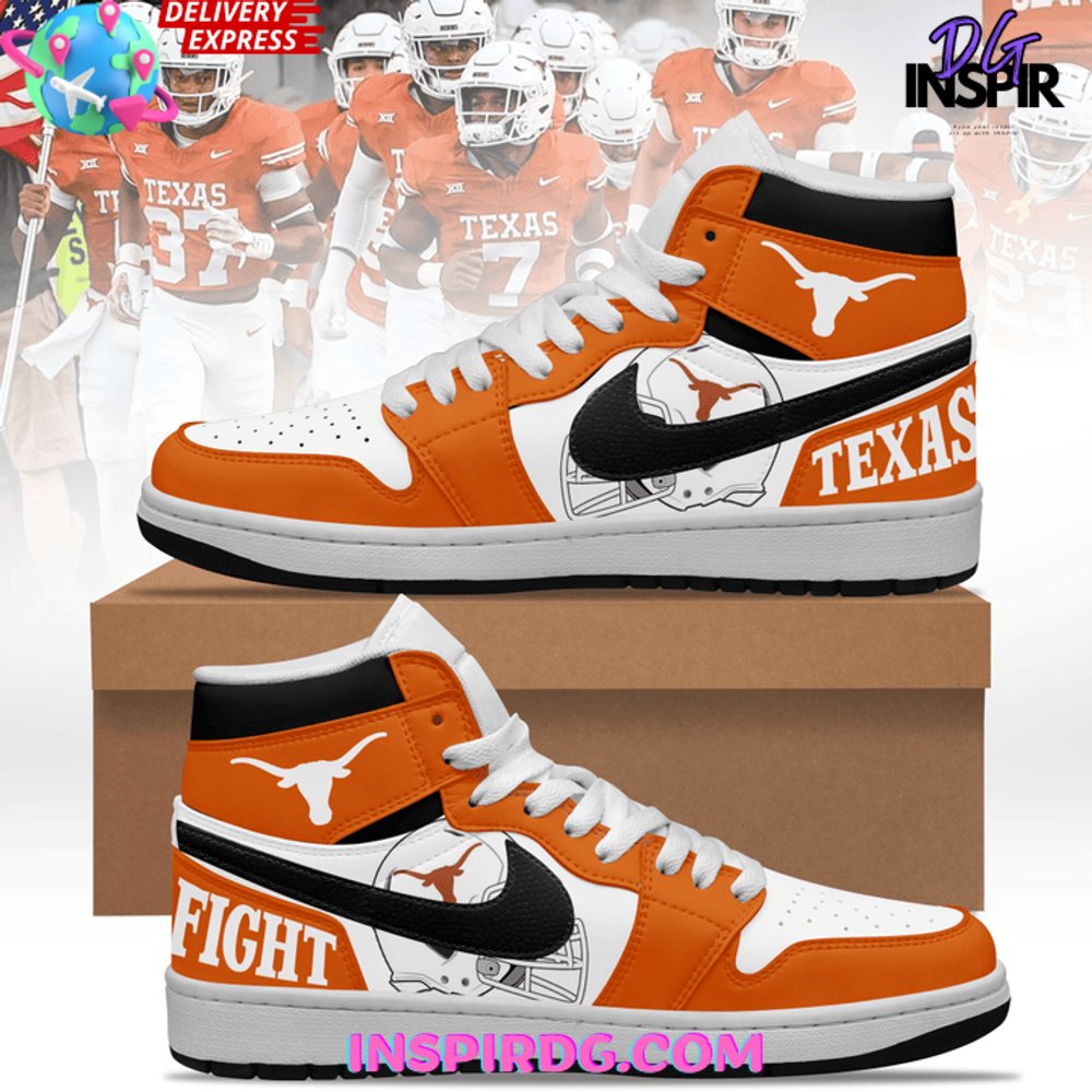 JWFancy Texas Longhorns AJ1 High Sneakers Shoes For Men And Women