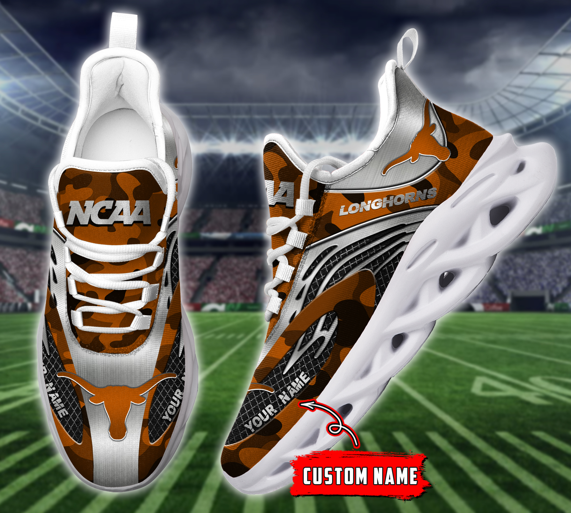 JWFancy Texas Longhorns NCAA Max Soul Shoes Sneakers For Men And Women