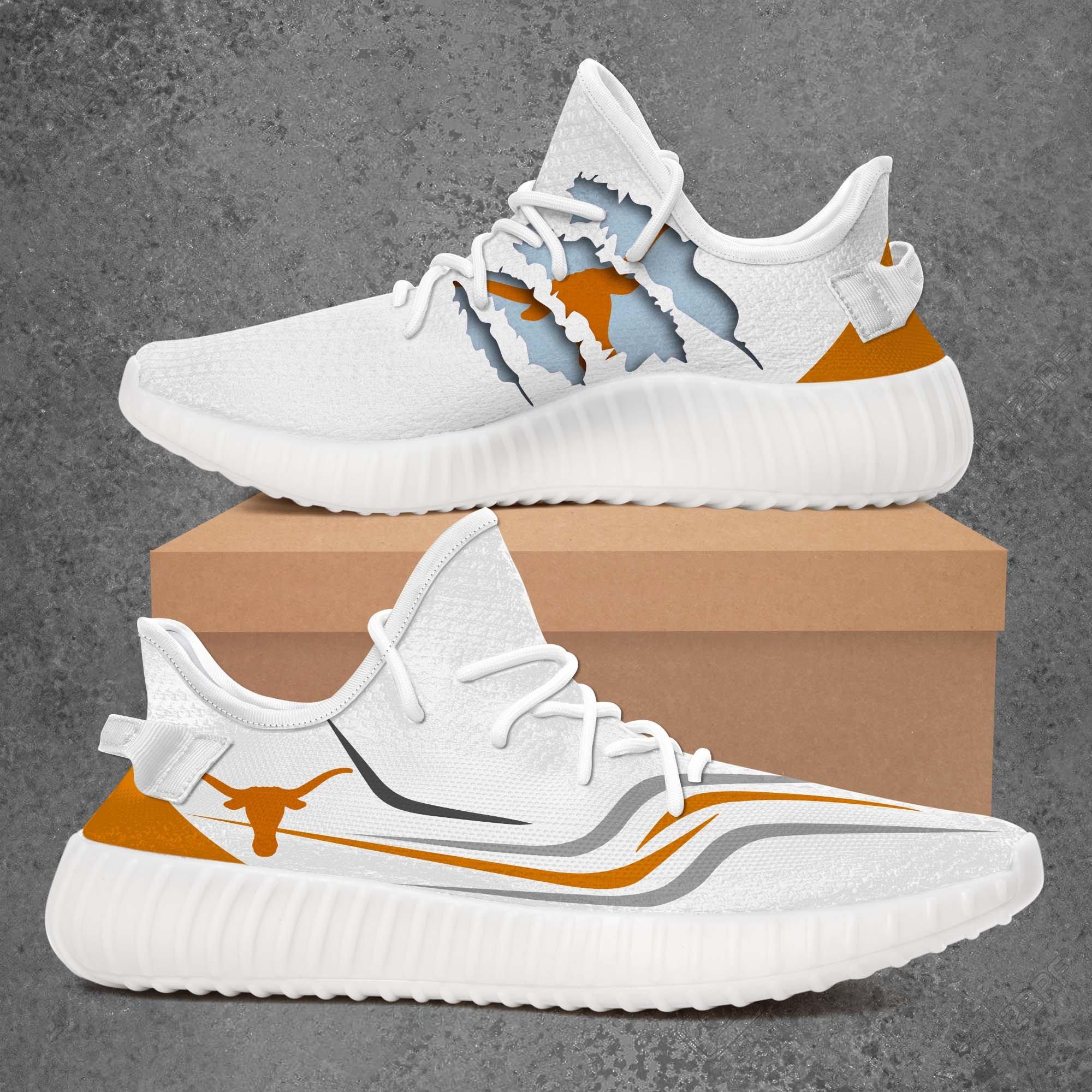 JWFancy Texas Longhorns Yeezy Boost Shoes For Men And Women