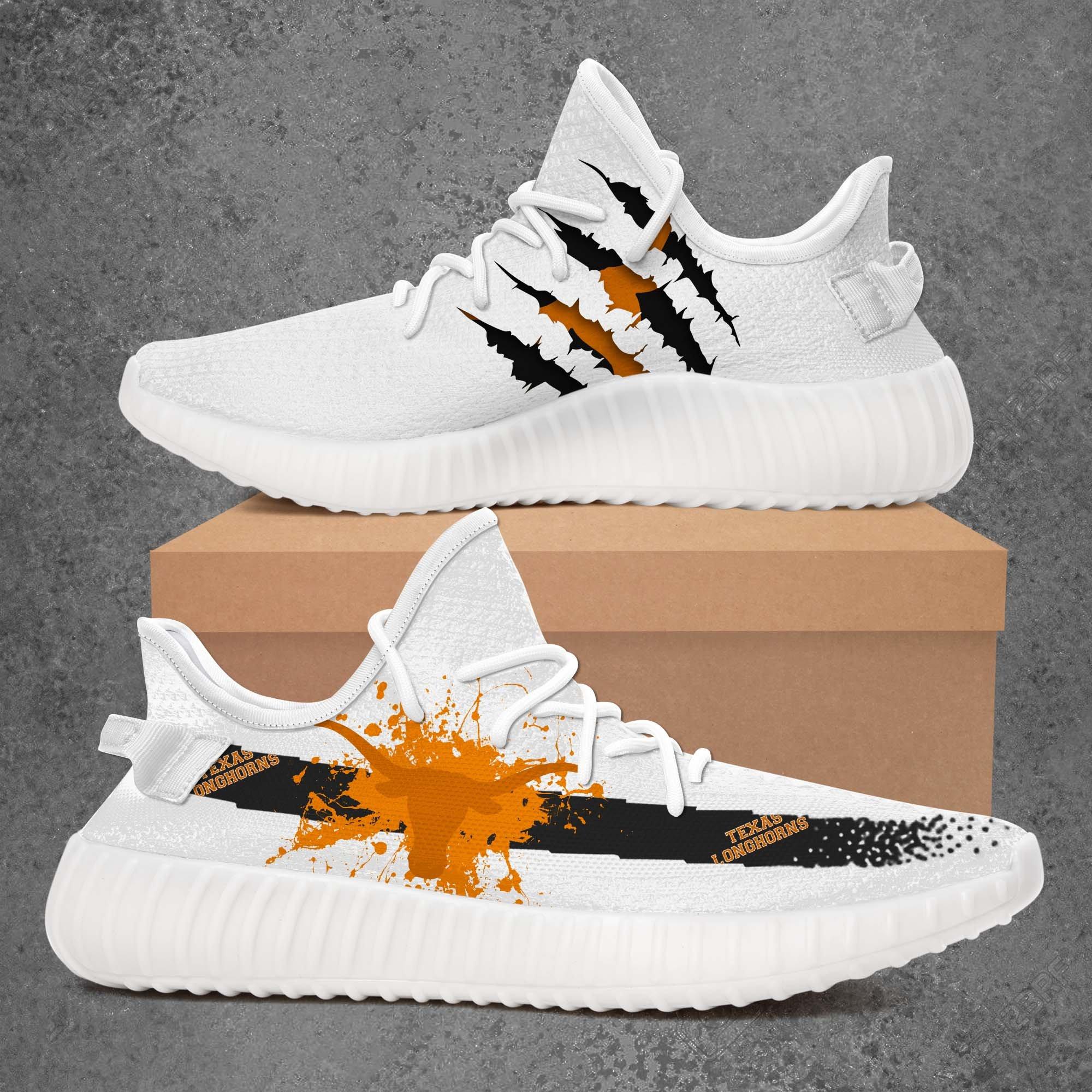 JWFancy Texas Longhorns Yeezy Boost Shoes For Men And Women