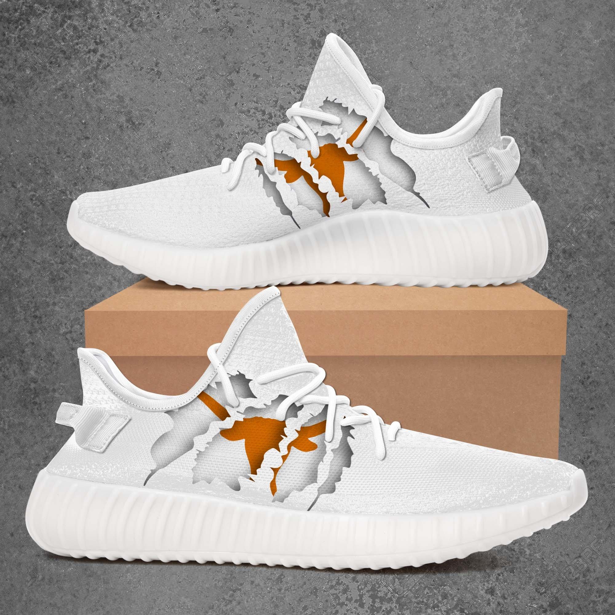 JWFancy Texas Longhorns Yeezy Boost Shoes For Men And Women