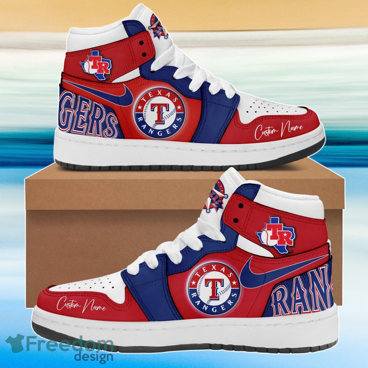JWFancy Texas Rangers AJ1 High Sneakers Shoes For Men And Women