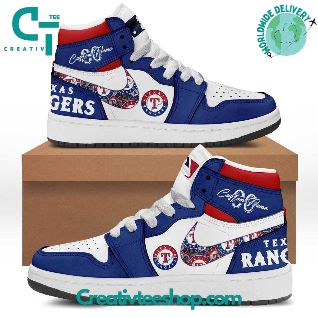 JWFancy Texas Rangers AJ1 High Sneakers Shoes For Men And Women