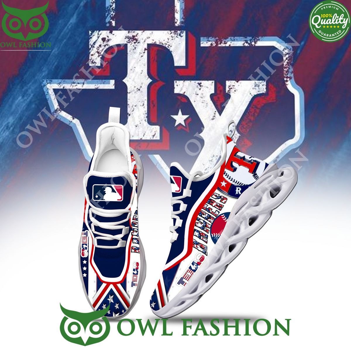 JWFancy Texas Rangers Max Soul Shoes Sneakers For Men And Women