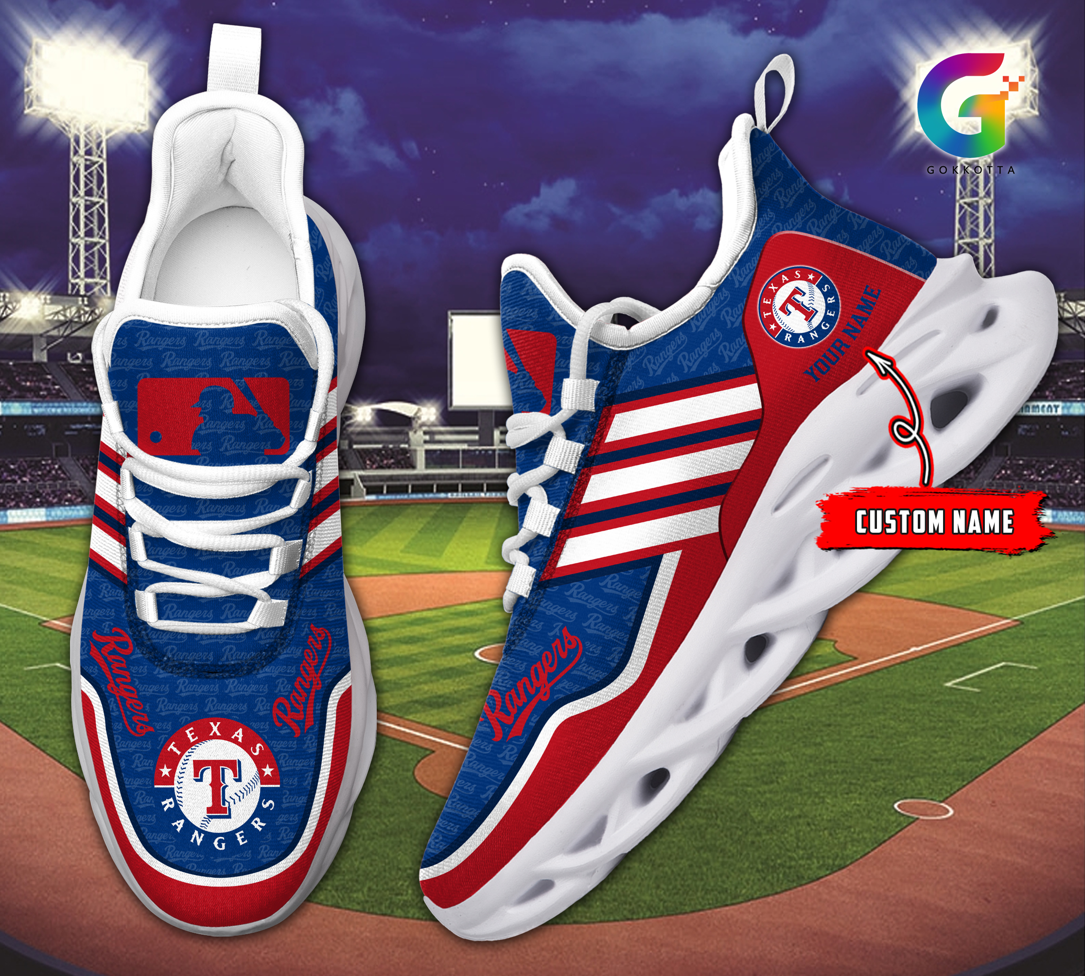 JWFancy Texas Rangers MLB Max Soul Shoes Sneakers For Men And Women