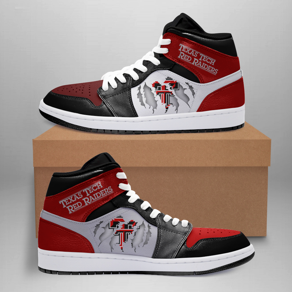 JWFancy Texas Tech Red Raiders AJ1 High Sneakers Shoes For Men And Women