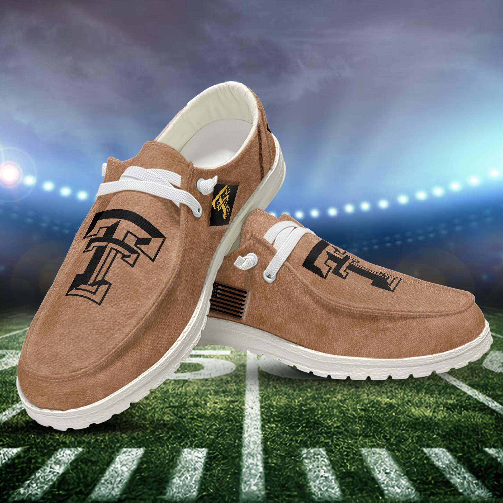 JWFancy Texas Tech Red Raiders Hey Dude Shoes Wally Men's Lace Up Loafers Comfortable For Men And Women