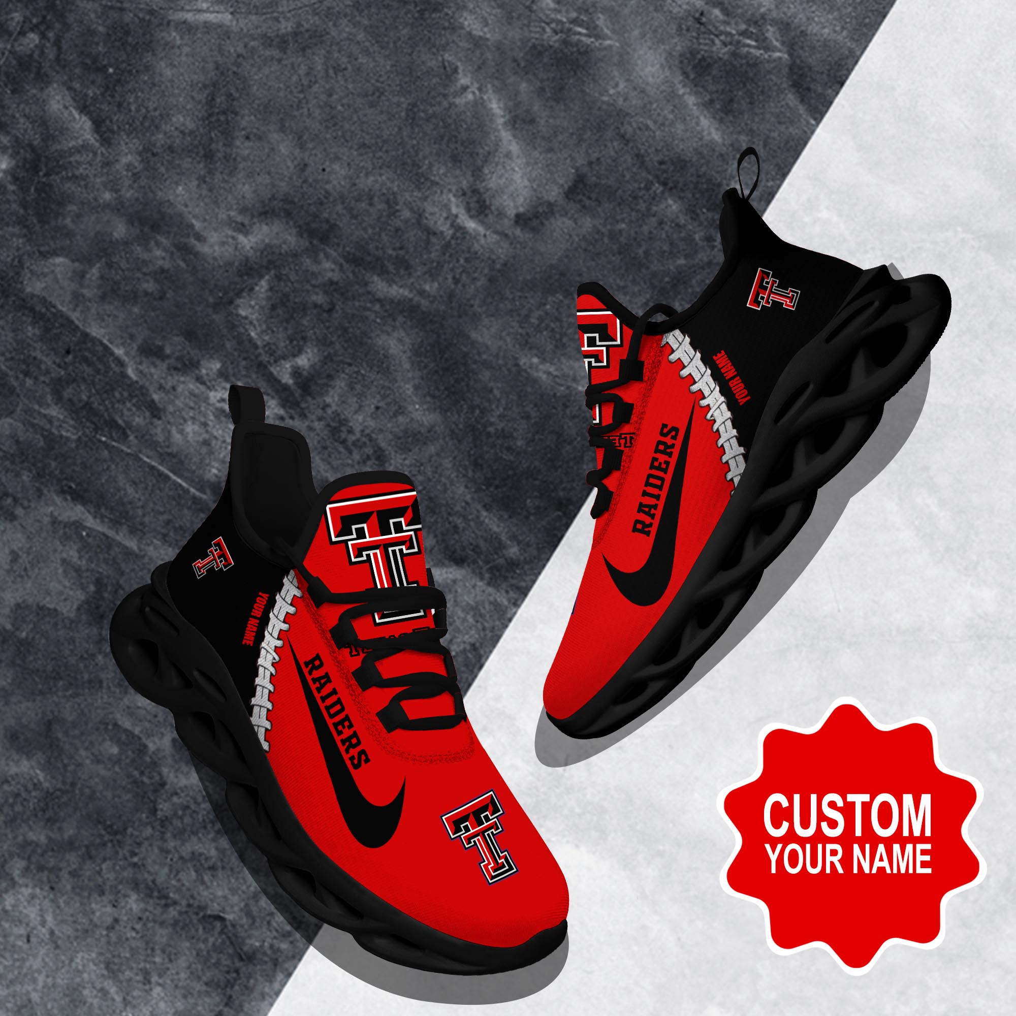 JWFancy Texas Tech Red Raiders Max Soul Shoes Sneakers For Men And Women