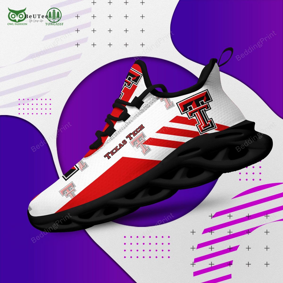 JWFancy Texas Tech Red Raiders Max Soul Shoes Sneakers For Men And Women