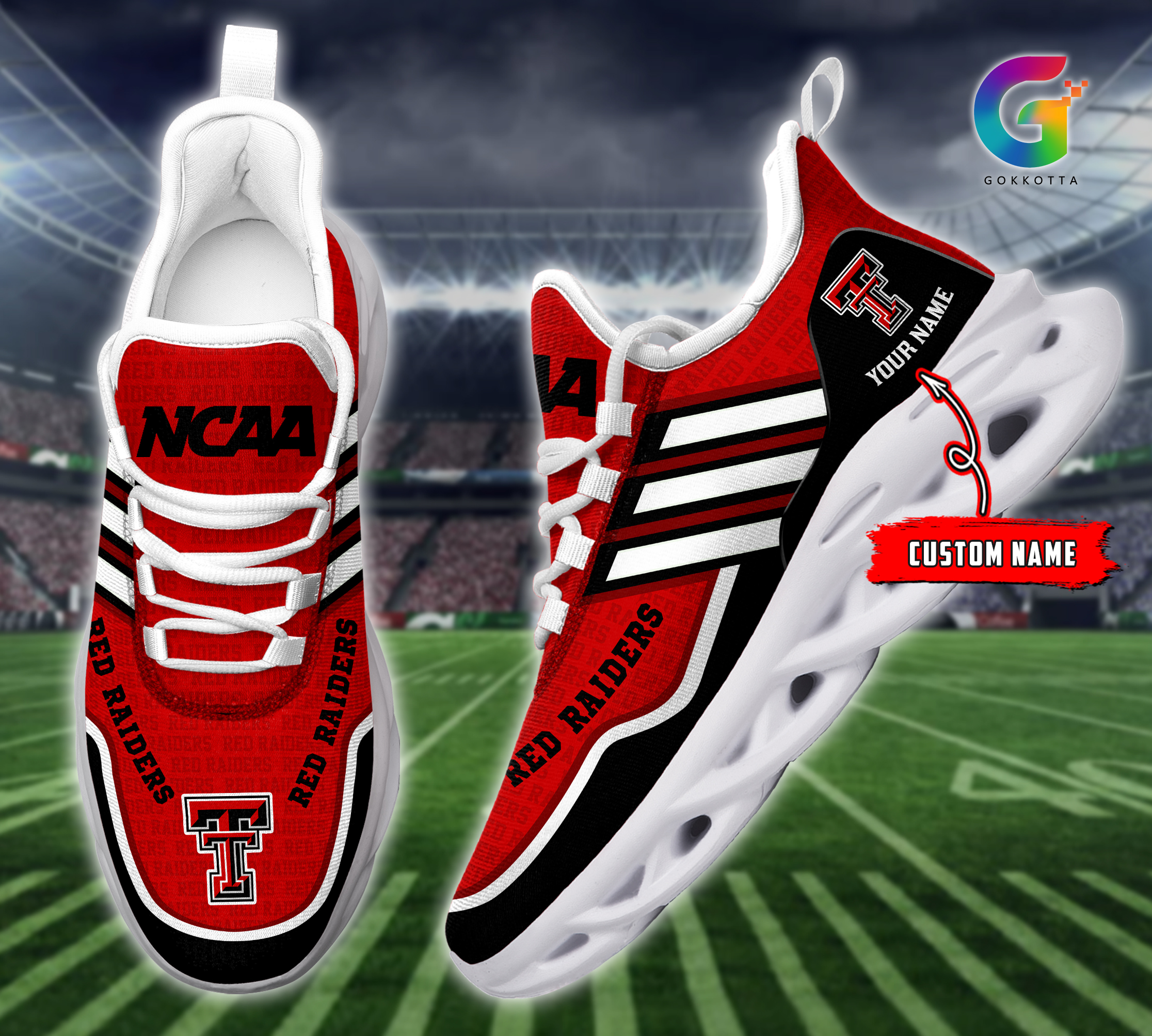 JWFancy Texas Tech Red Raiders NCAA Max Soul Shoes Sneakers For Men And Women