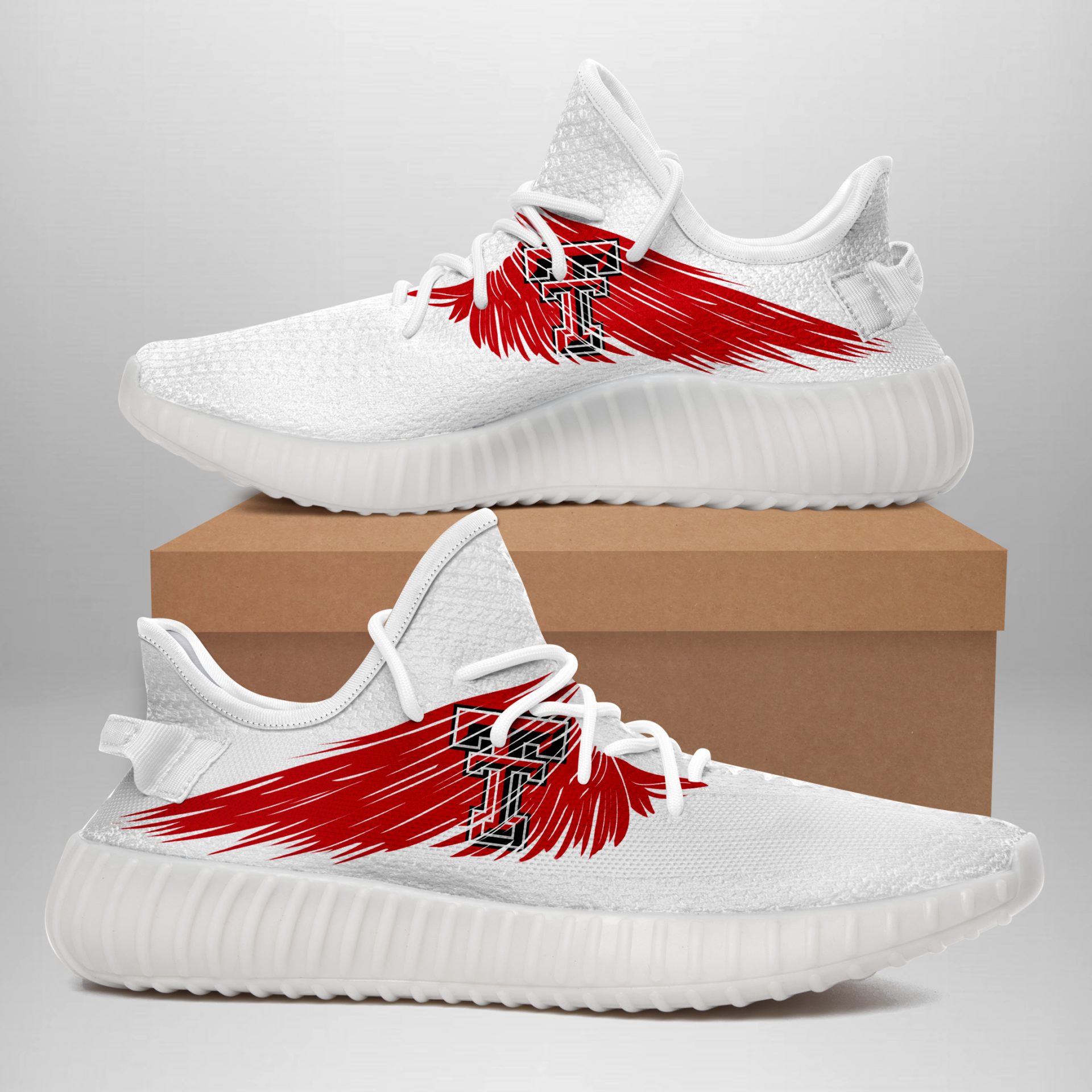 JWFancy Texas Tech Red Raiders Yeezy Boost Shoes For Men And Women