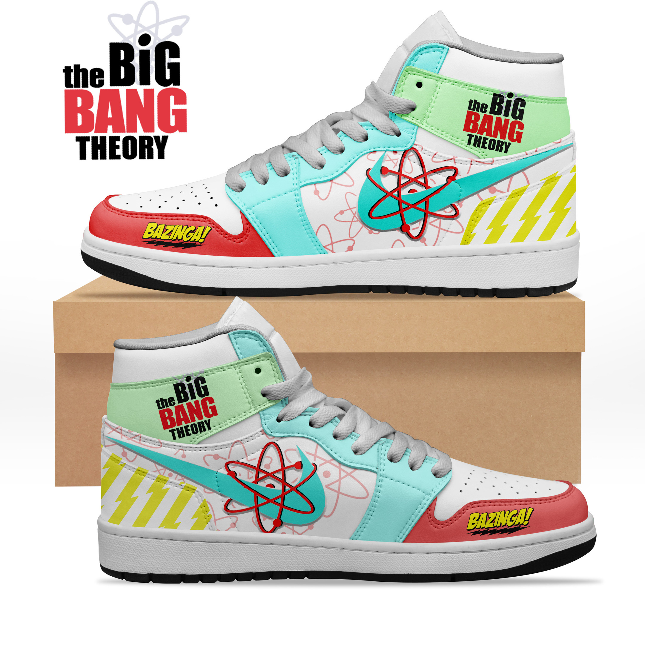 JWFancy The Big Bang Theory AJ1 High Sneakers Shoes For Men And Women