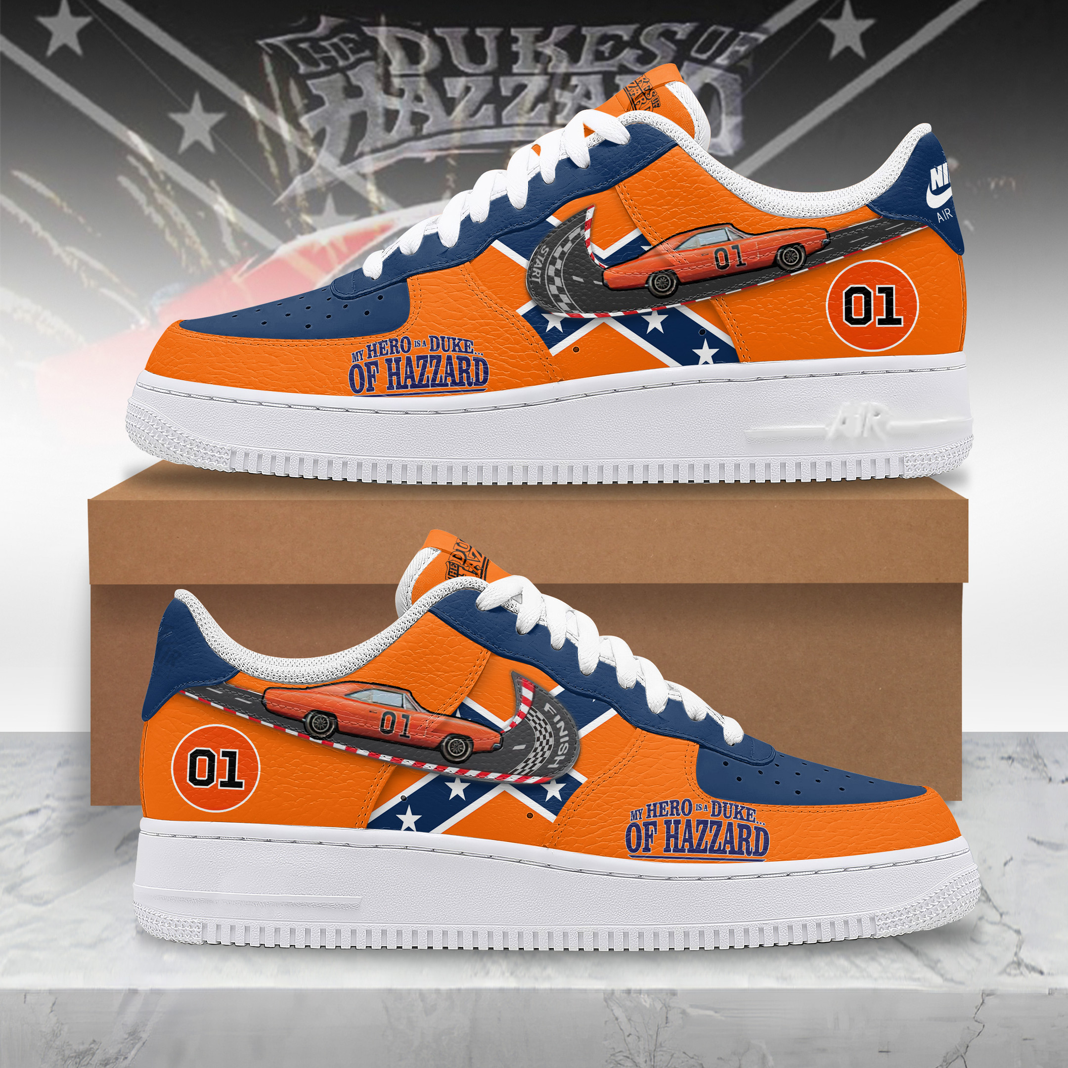 JWFancy The Dukes of Hazzard Air Low-Top Sneakers Shoes For Men And Women