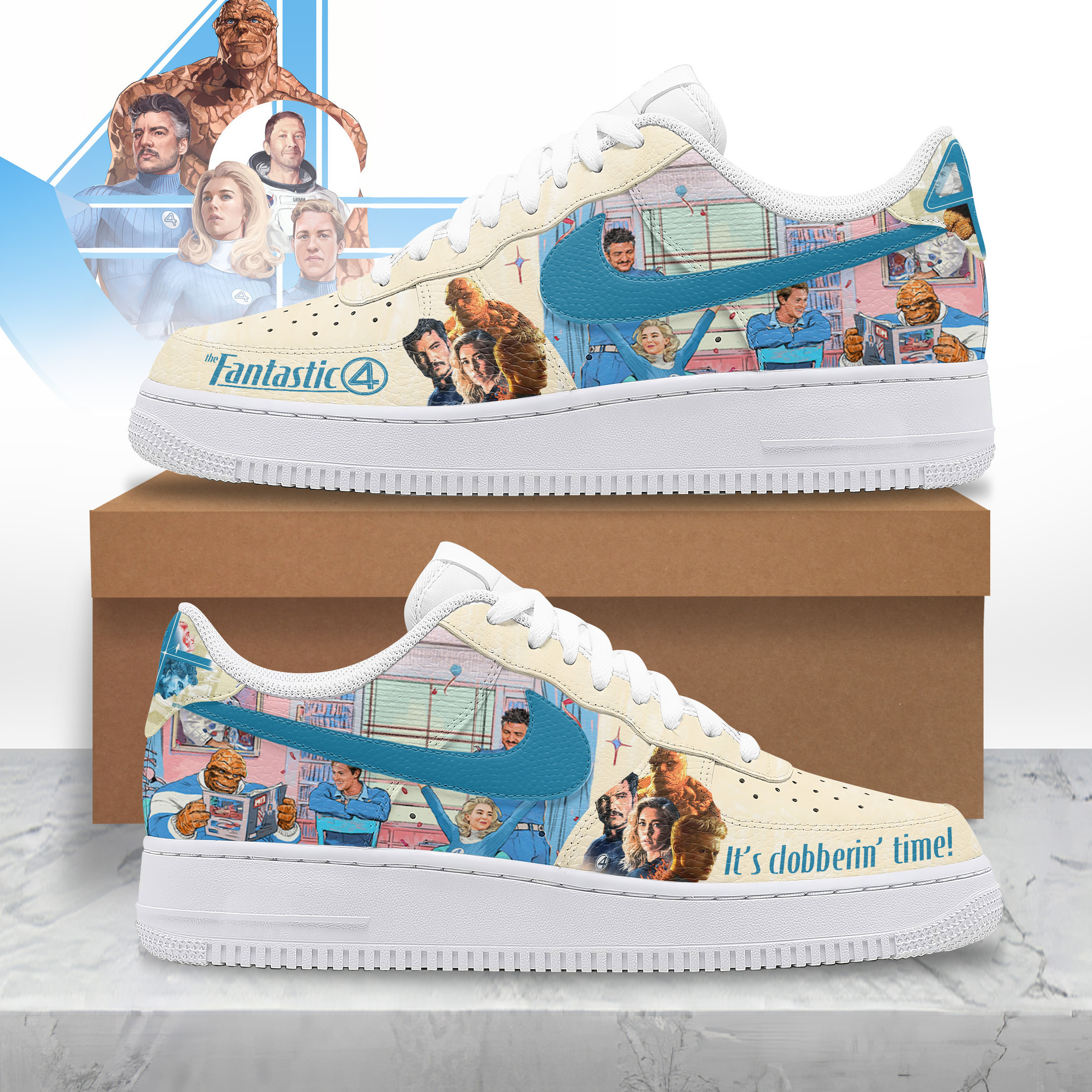 JWFancy The Fantastic Four: First Steps Air Low-Top Sneakers Shoes For Men And Women