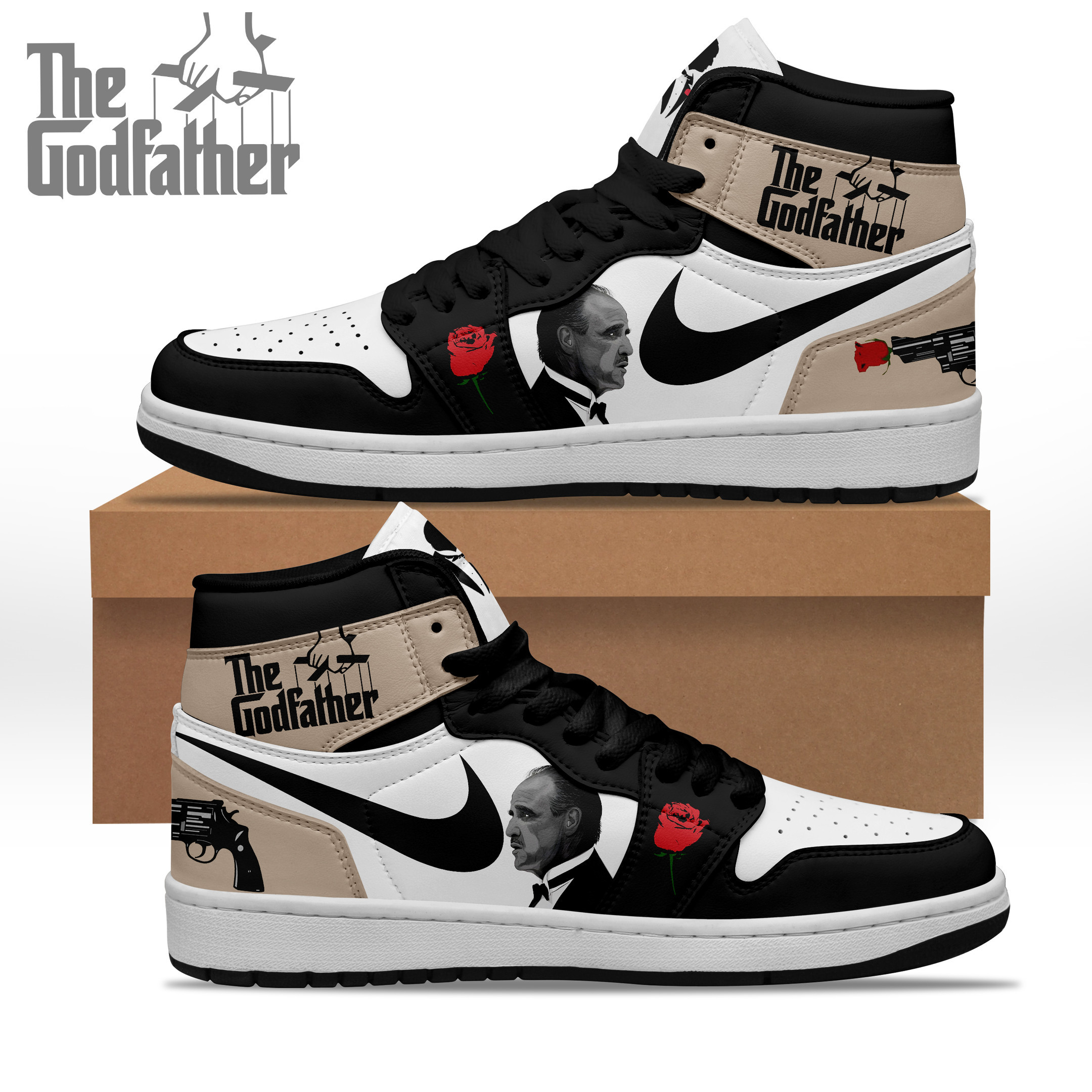 JWFancy The Godfather AJ1 High Sneakers Shoes For Men And Women