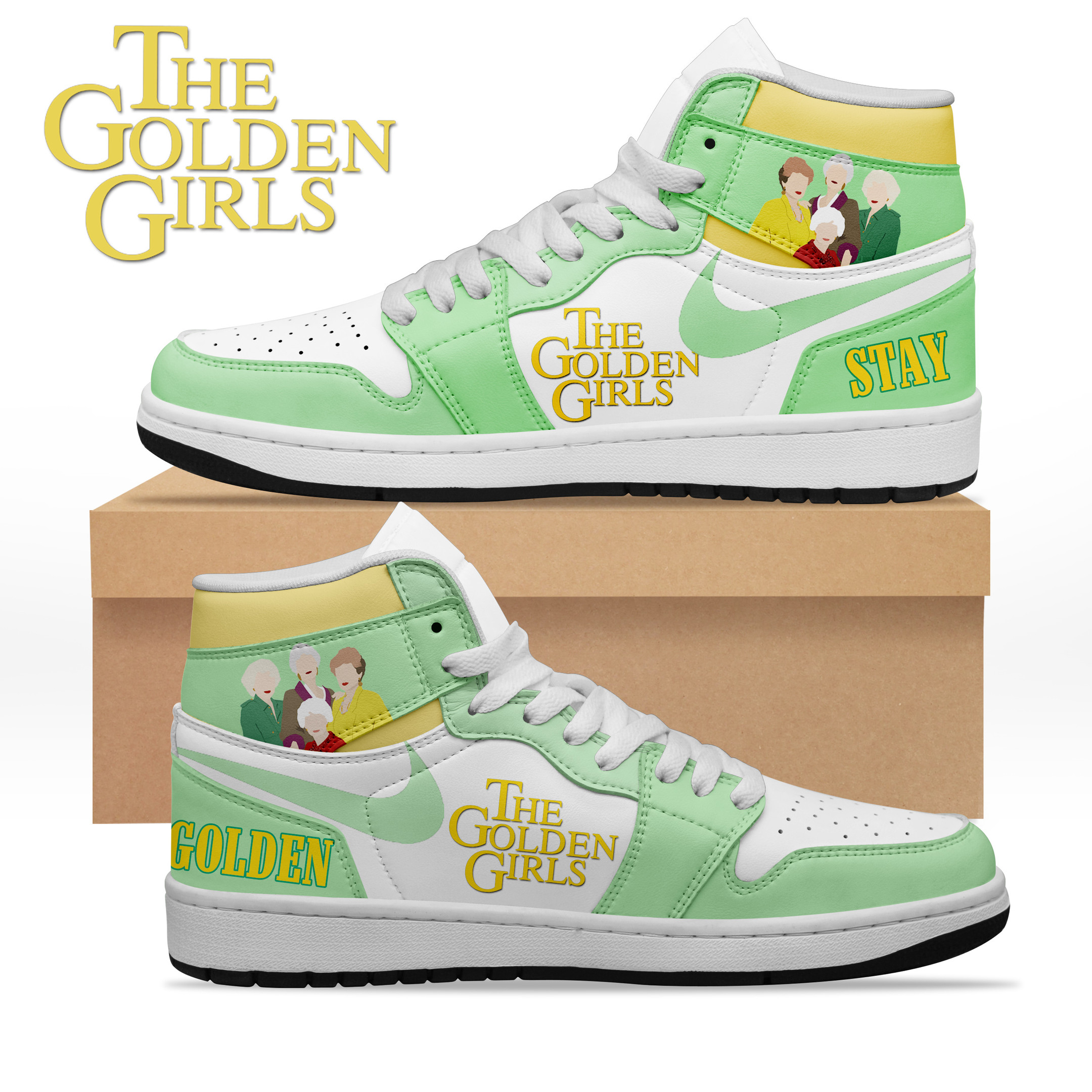 JWFancy The Golden Girls AJ1 High Sneakers Shoes For Men And Women