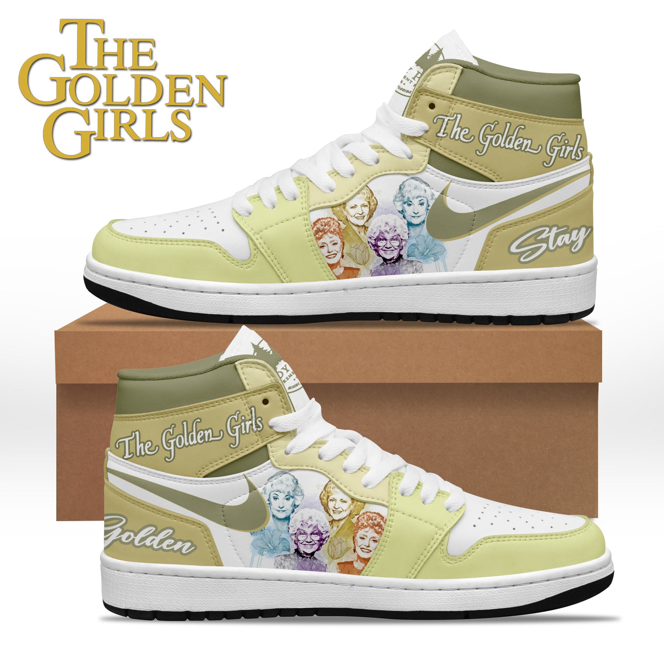 JWFancy The Golden Girls AJ1 High Sneakers Shoes For Men And Women