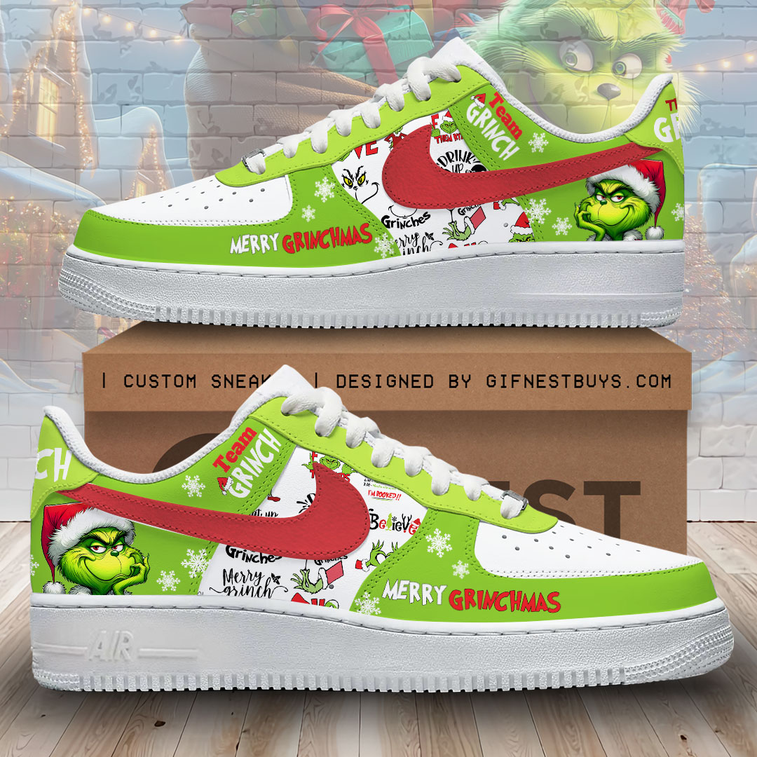 JWFancy The Grinch Air Low-Top Sneakers Shoes For Men And Women