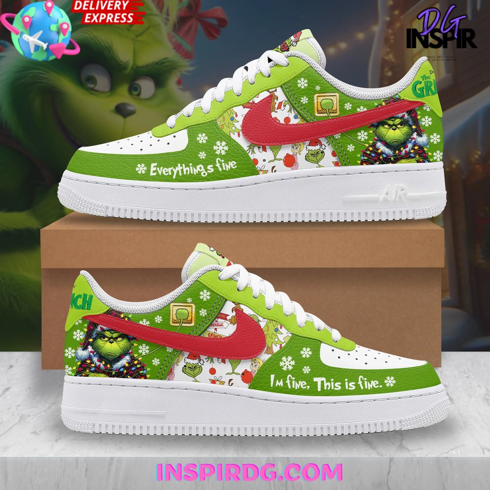 JWFancy The Grinch Air Low-Top Sneakers Shoes For Men And Women